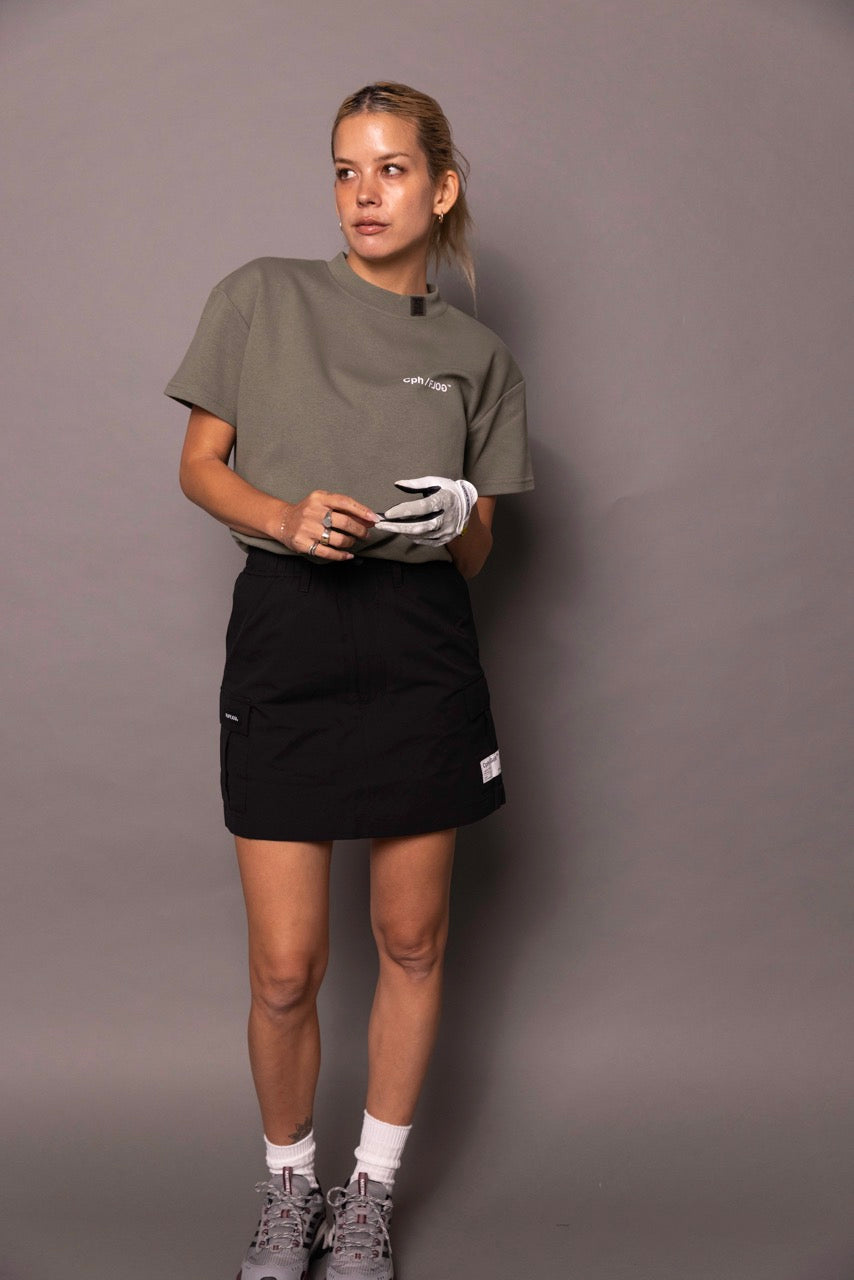 WOMEN] Cph/Golf×RUFFLOG SS MOCK NECK TEE KHAKI – Cph/Golf™︎