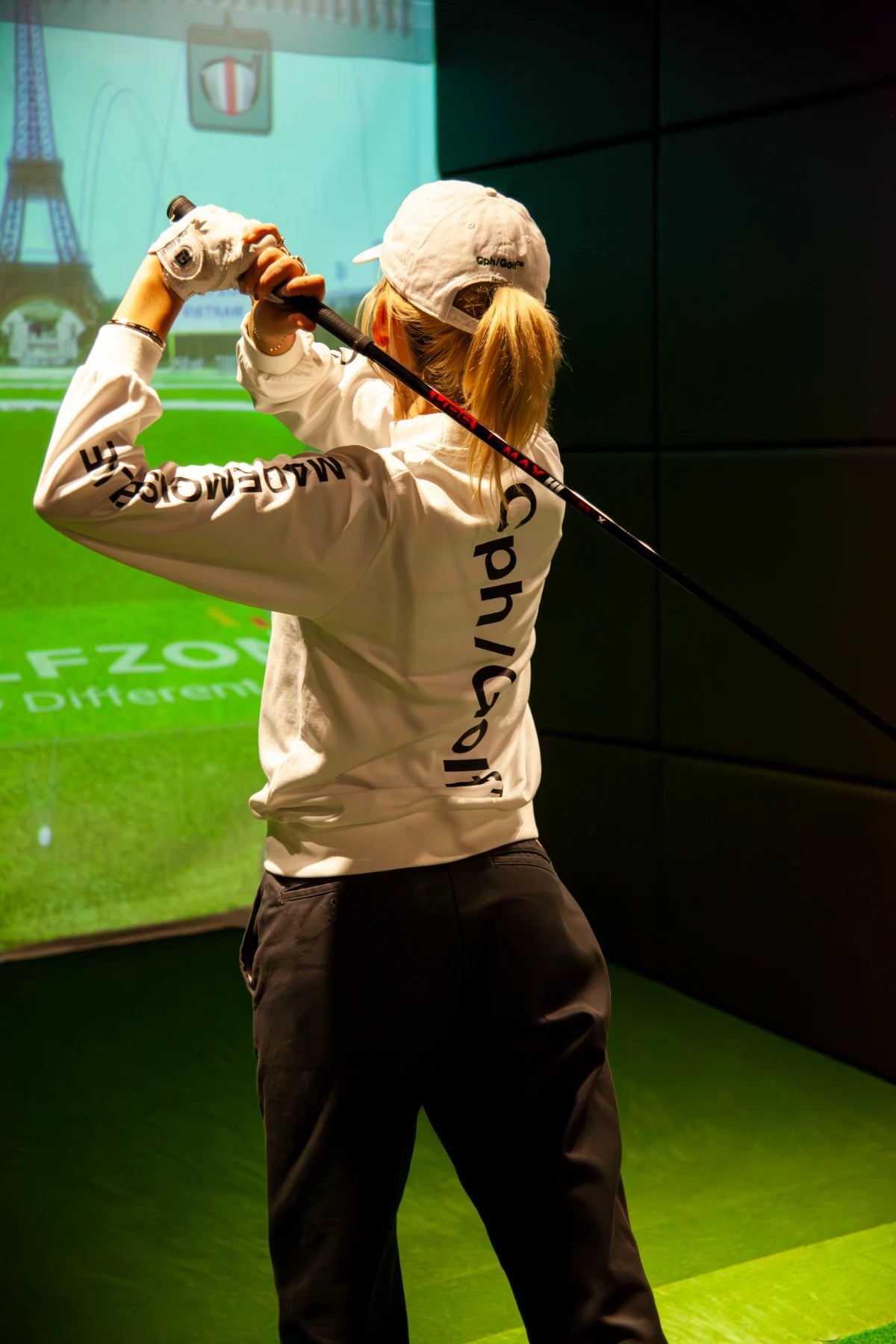 WOMEN] Cph/Golf LOGO LS MOCK NECK TEE WHITE – Cph/Golf™︎