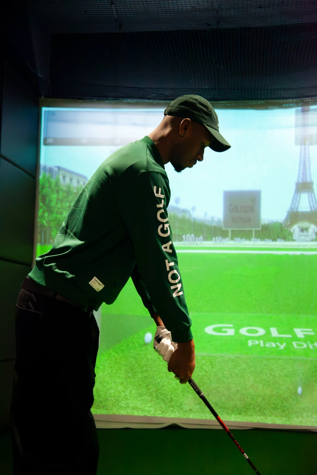 Cph/Golf キャプテンズヘルム　モックネック　グリーン　L Cph/Golf LOGO LS MOCK NECK TEE GREEN – Cph/Golf™︎