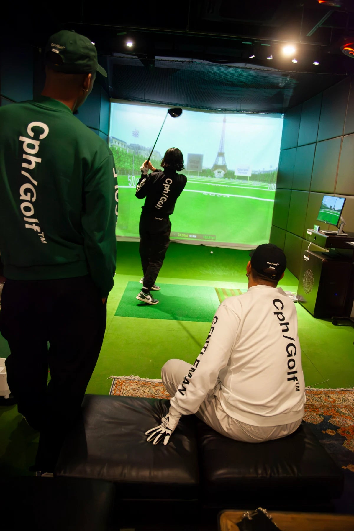 Cph/Golf LOGO LS MOCK NECK TEE BLACK – Cph/Golf™︎