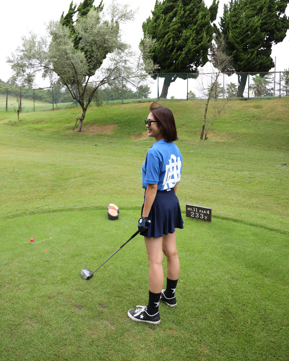WOMENS】#OVERLAP LOGO SKIRT - NAVY - – Cph/Golf™︎