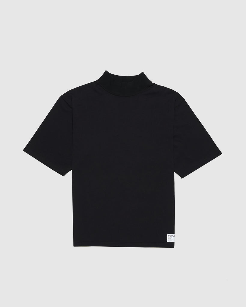 CAPTAINS HELM GOLF　#Cph/Golf MOCK NECK TEE -BLACK-