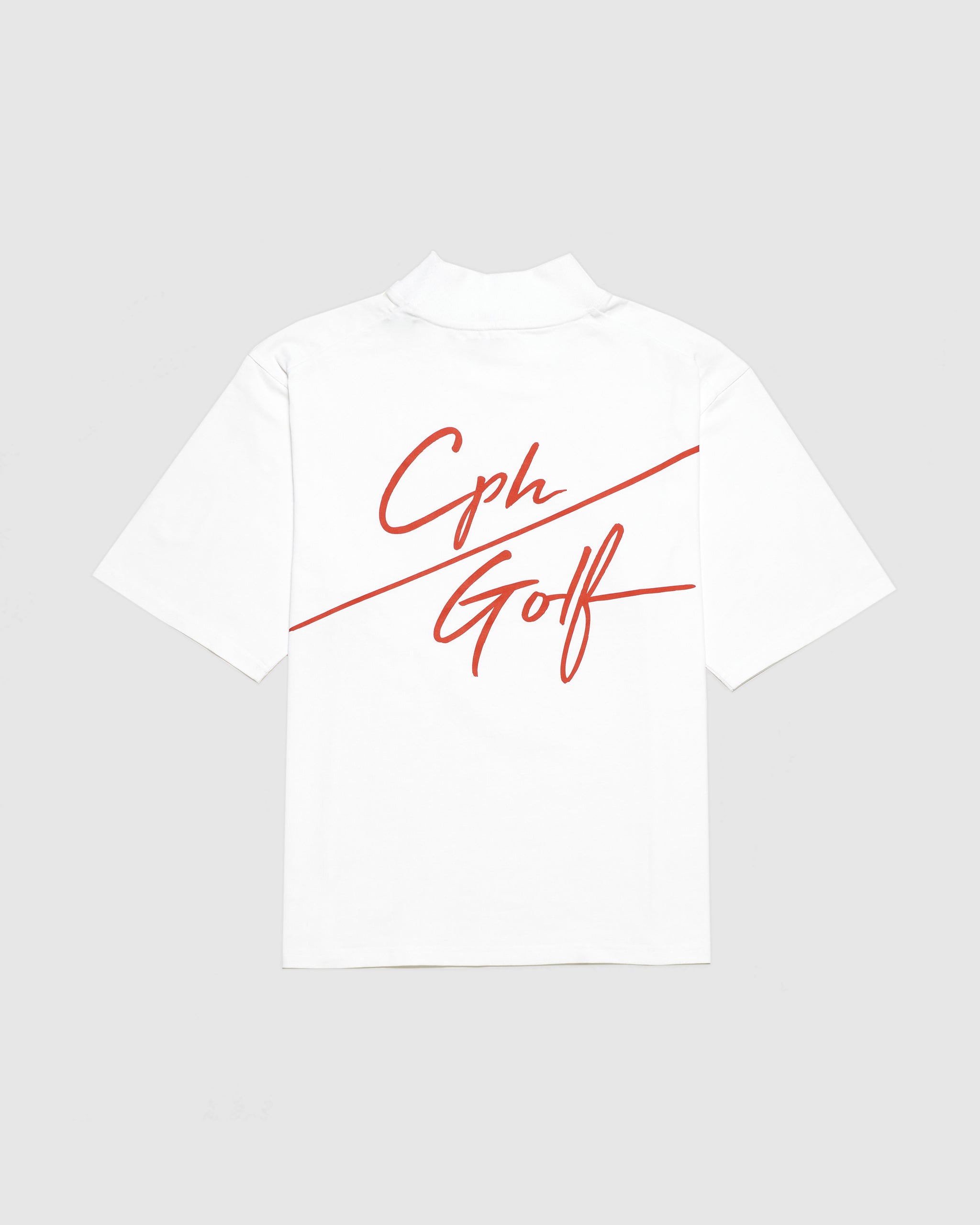 CAPTAINS HELM GOLF #Cph/Golf MOCK NECK TEE -WHITE- – Cph/Golf™︎