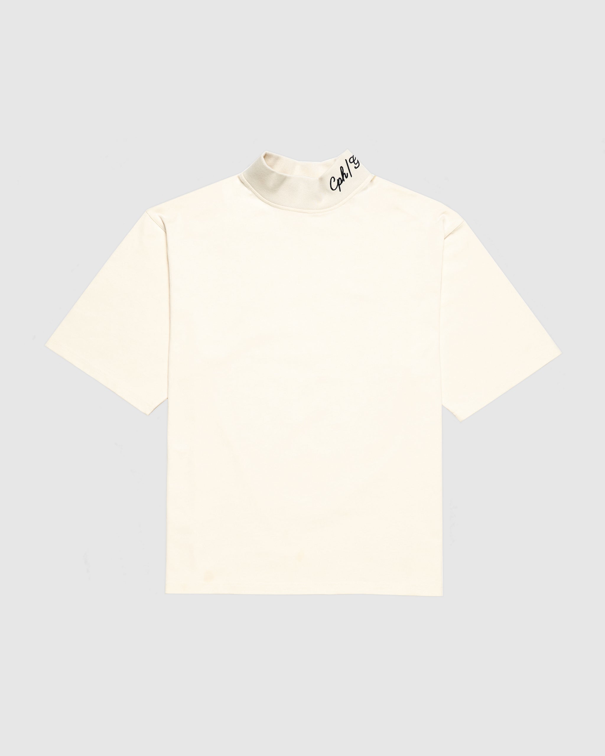 ＼半額SALE／ LOGO NECK #MOCK GOLF HELM CAPTAINS TEE Cph/Golf™︎ – WHITE- -OFF メンズウェア