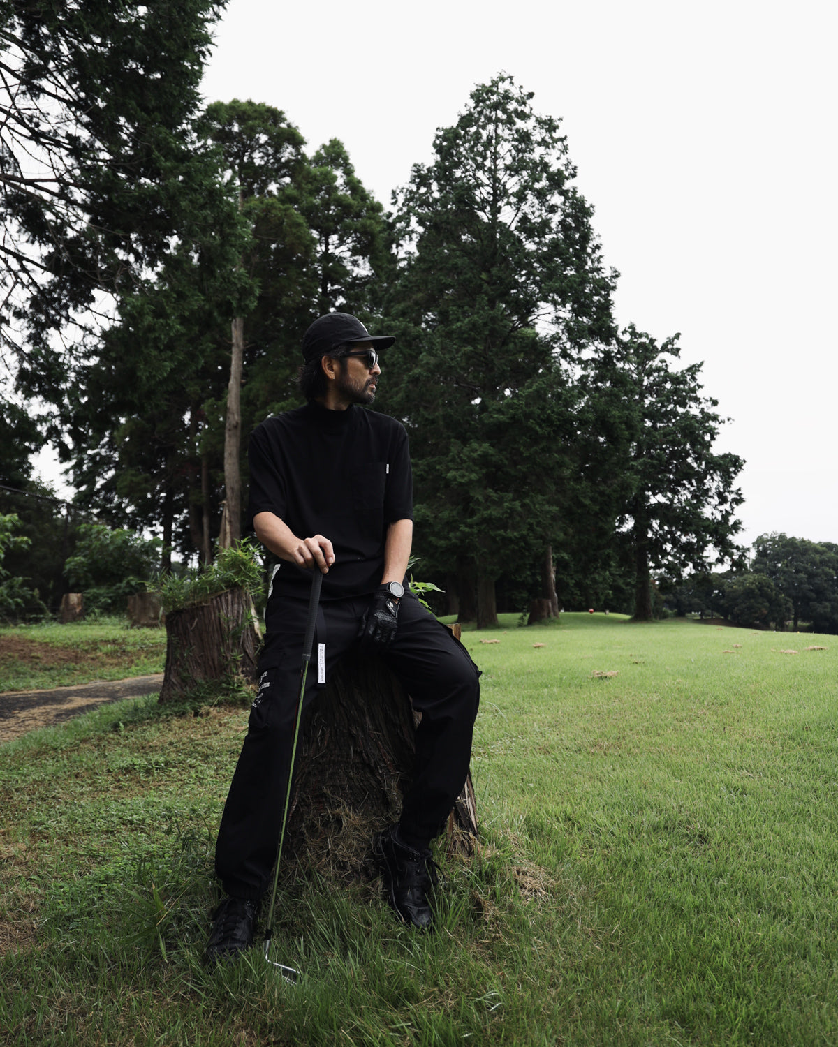 MILITARY RS MOCK NECK TEE - BLACK - – Cph/Golf™︎