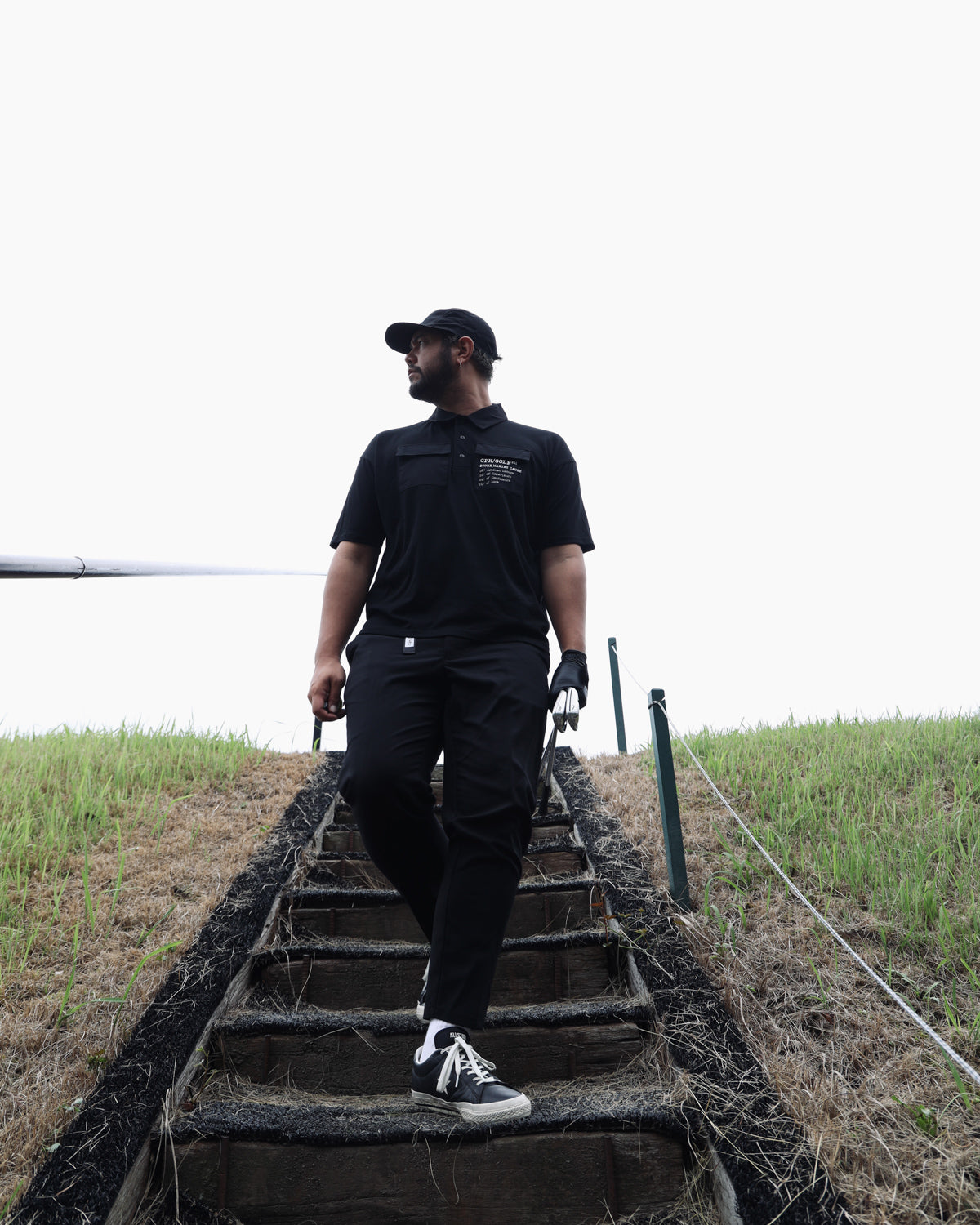 ADJUSTABLE CARGO PANTS - BLACK - – Cph/Golf™︎