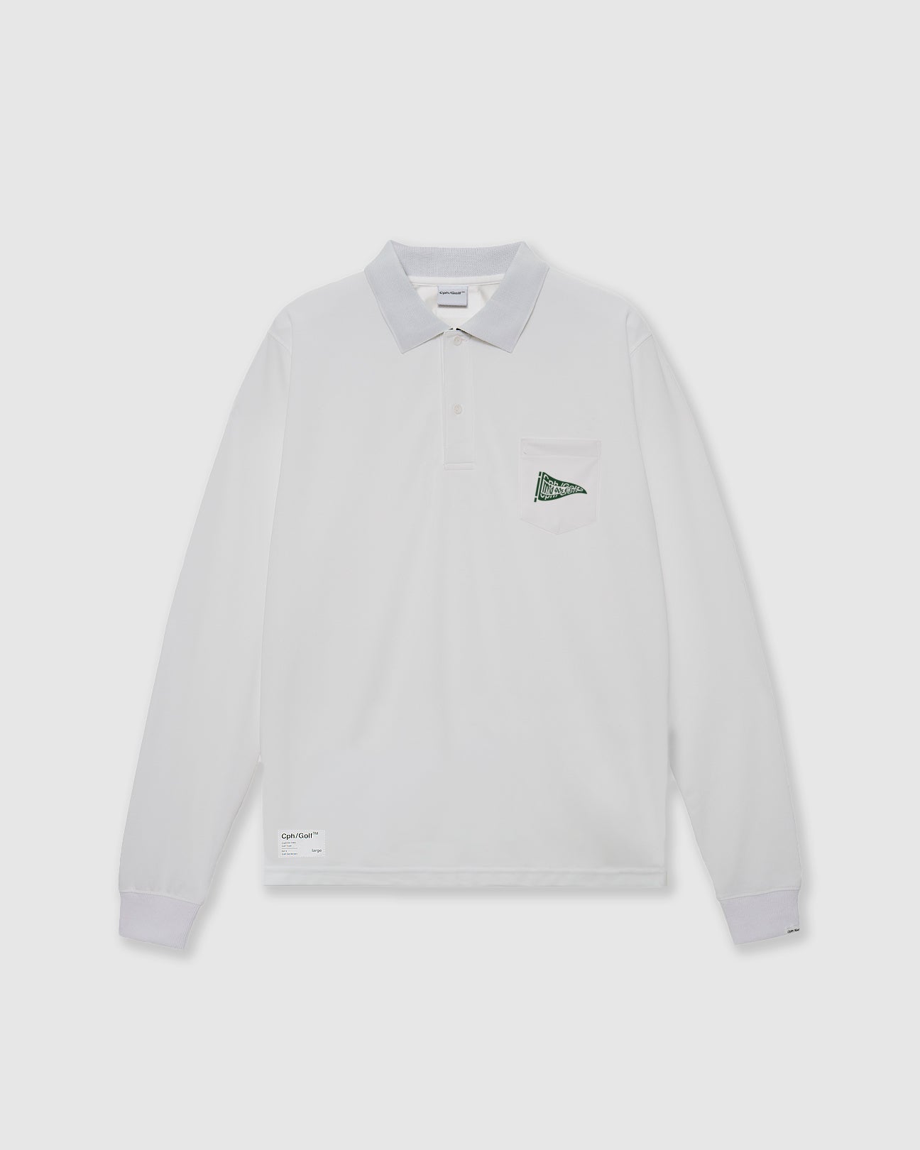 BRIGHT SIDE LS POLO - WHITE - – Cph/Golf™︎
