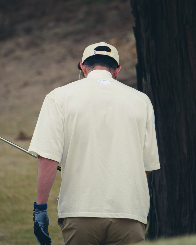 Cph/Golf™️ #Cph/Golf TM MOCK NECK TEE - WHITE - – Captains Helm Golf