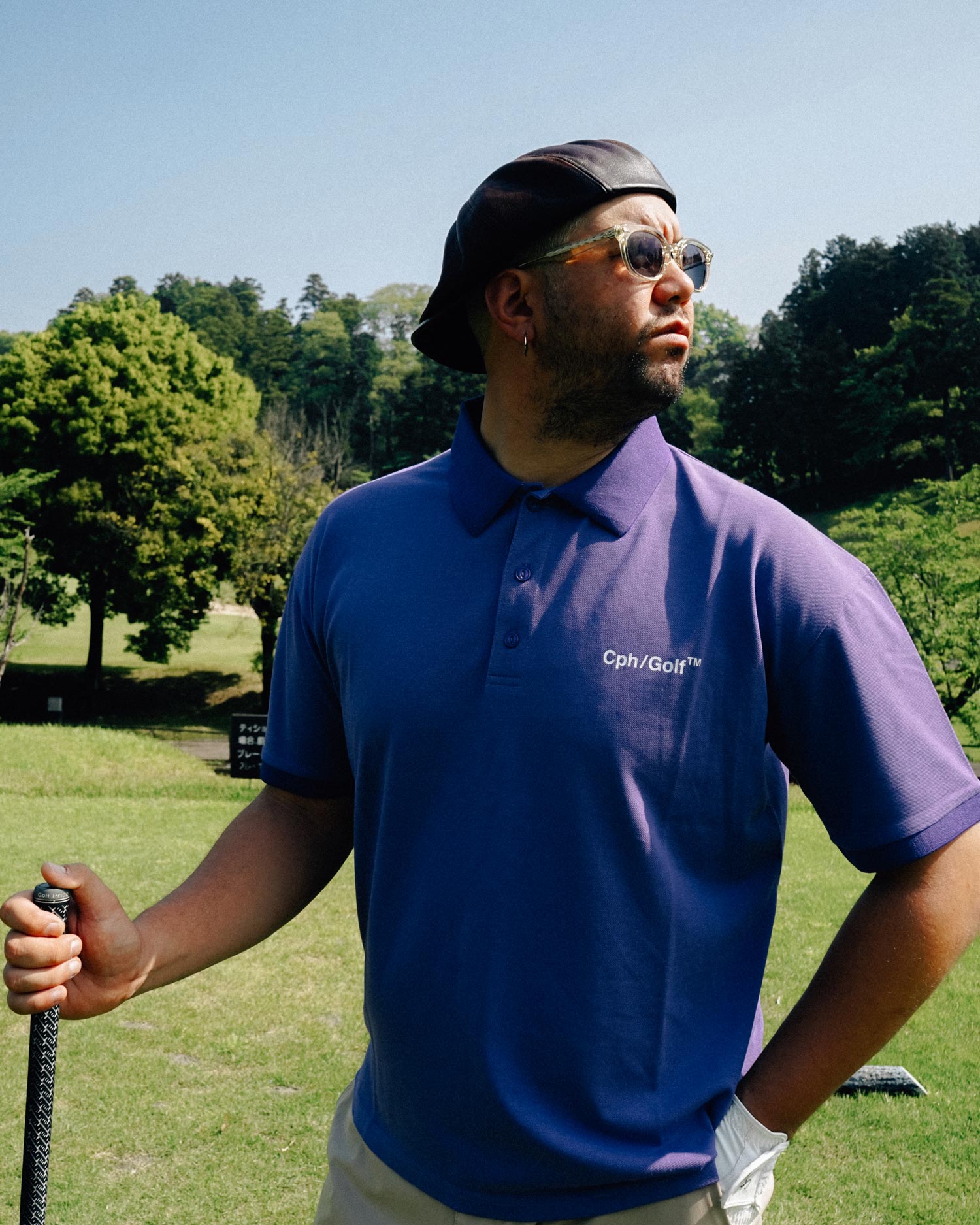 Cph/Golf™ パープルメンズポロシャツ Cph/Golf™ 紫 ポロシャツ