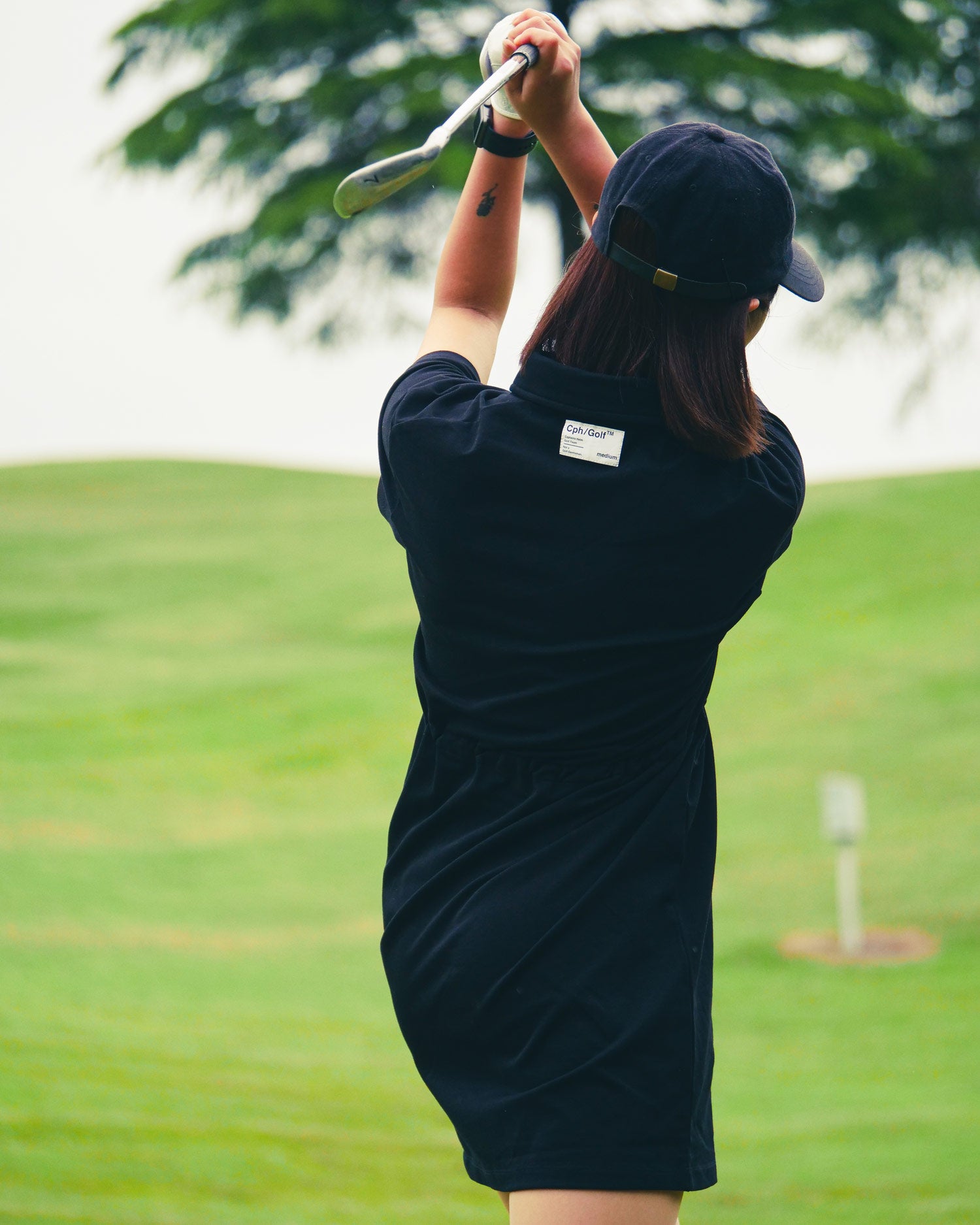 Cph/Golf™️ #MADEMOISELLE POLO ONE-PIECE - BLACK - – Cph/Golf™︎