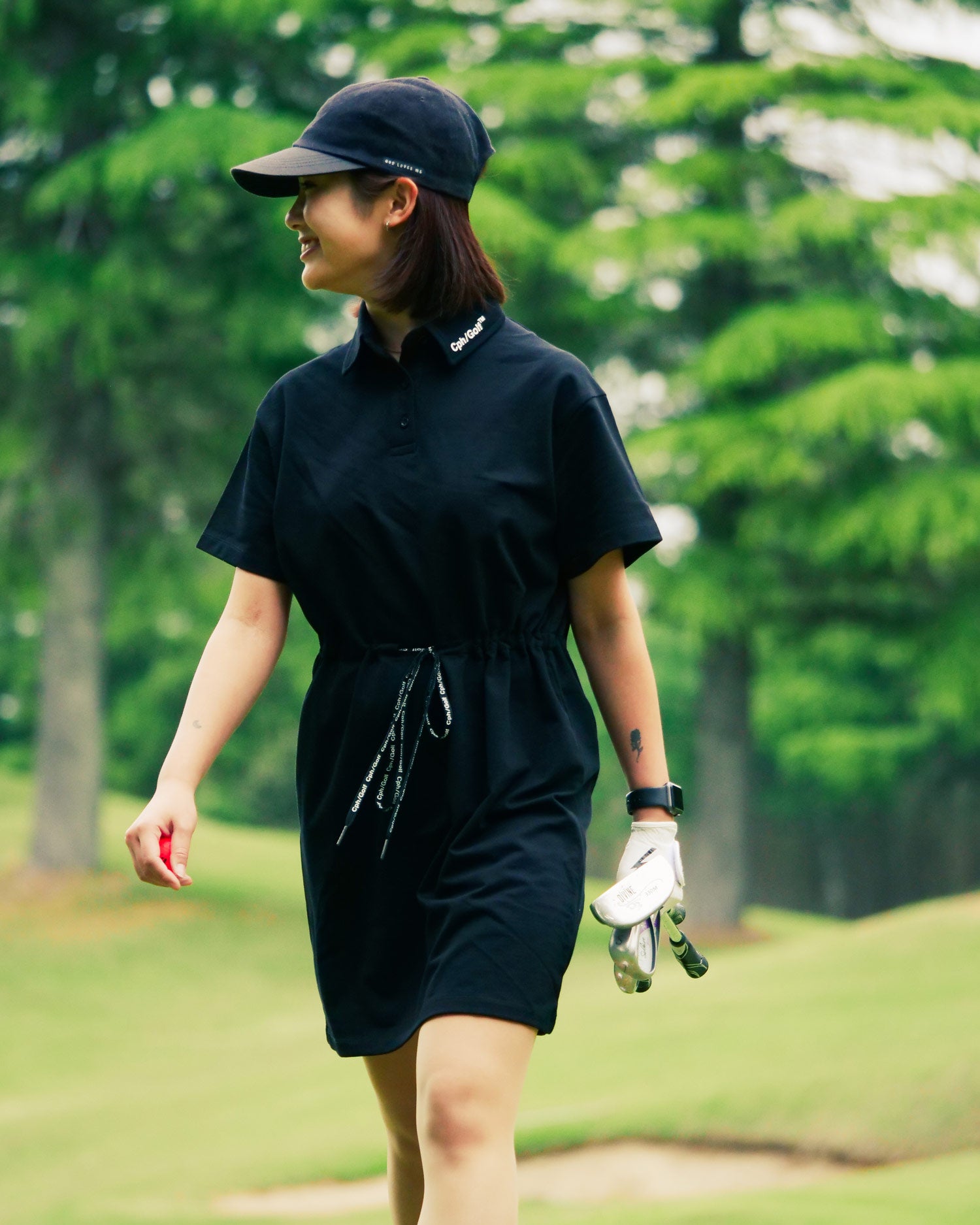 Cph/Golf™️ #MADEMOISELLE POLO ONE-PIECE - BLACK - – Cph/Golf™︎