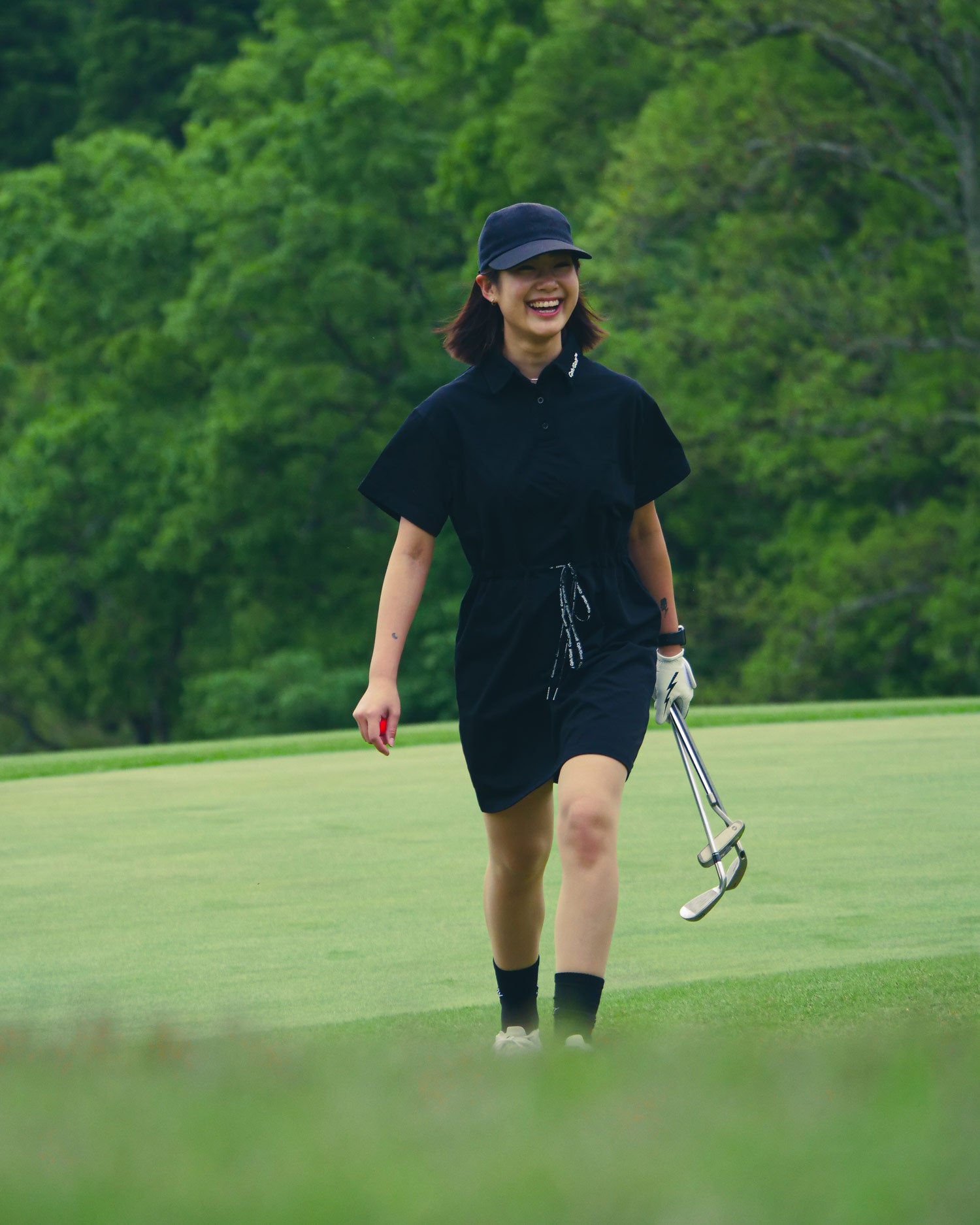 Cph/Golf™️ #MADEMOISELLE POLO ONE-PIECE - BLACK - – Cph/Golf™︎