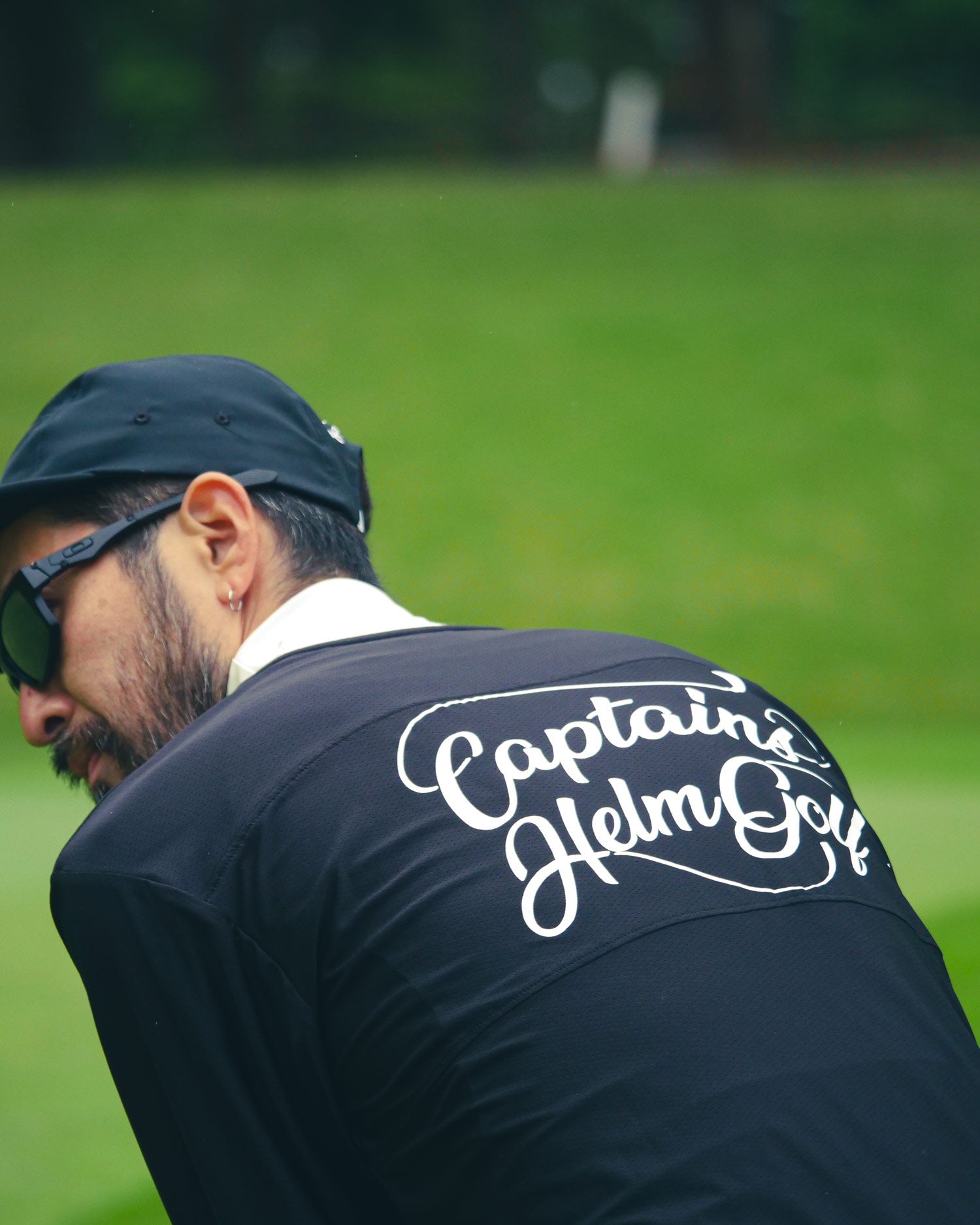 Cph/Golf™️ #SCRIPT LOGO MESH L/S TEE - BLACK - – Cph/Golf™︎