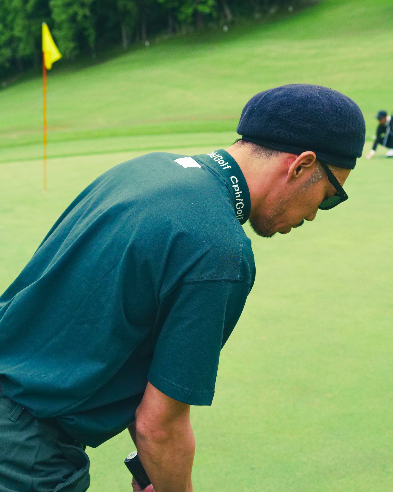 n*o様 Cph/Golf ゴルフ MILITARY RS MOCK NECK Cph/Golf™️ #JACQUARD LOGO MOCK NECK TEE - GREEN - – Cph/Golf™︎