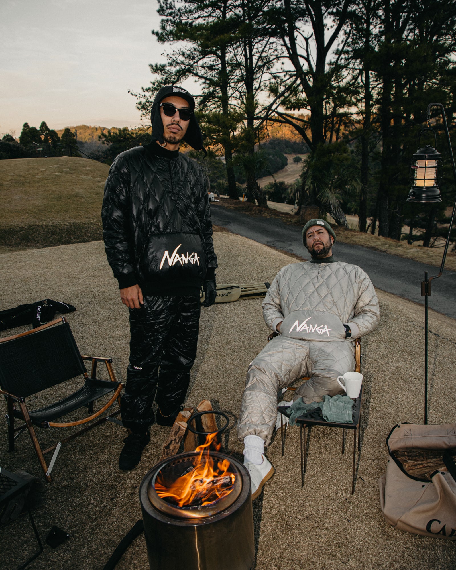 NANGA® × Cph/Golf™ #QLT DOWN TRACK PANTS - BEIGE - – Cph/Golf™︎