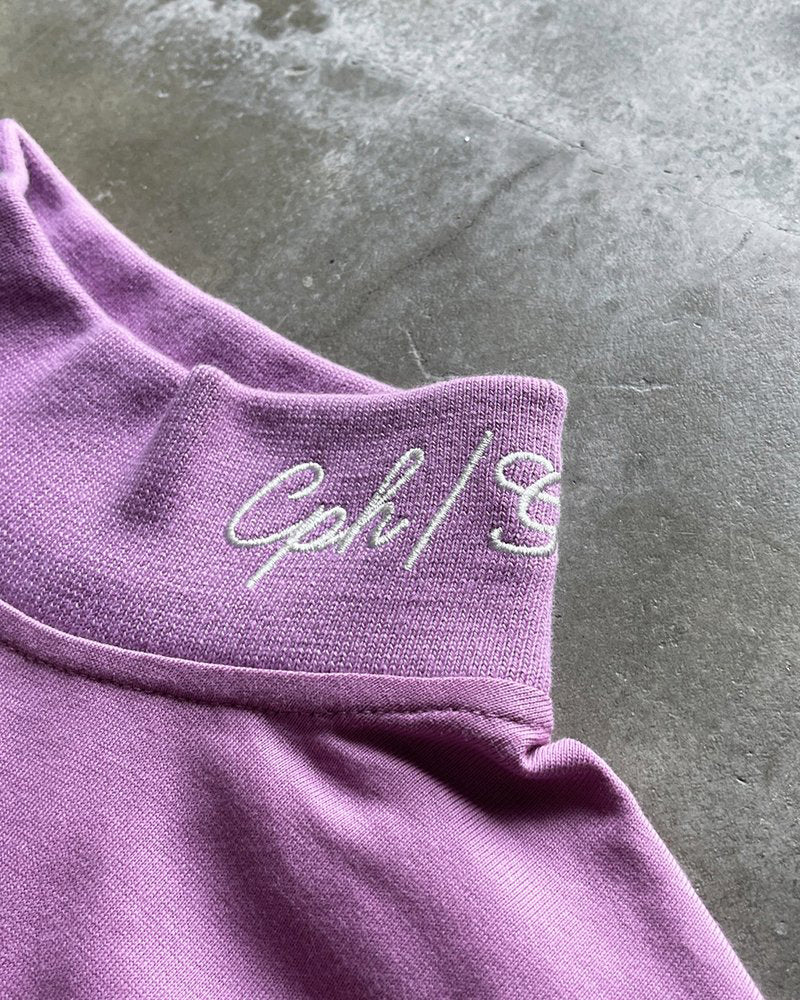 CAPTAINS HELM GOLF #MOCK NECK LOGO TEE -PURPLE- – Cph/Golf™︎