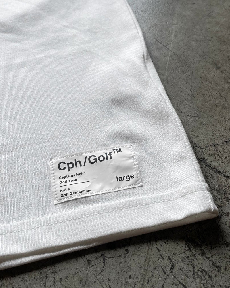 CAPTAINS HELM GOLF #Cph/Golf MOCK NECK TEE -WHITE- – Cph/Golf™︎