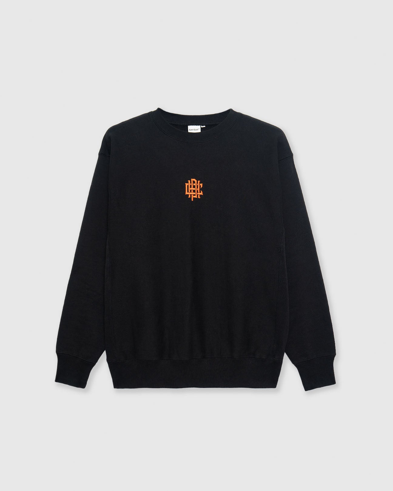 CHG22-SS-T03 #OVERLAP LOGO CREW SWEAT - BLACK - – Cph/Golf™︎