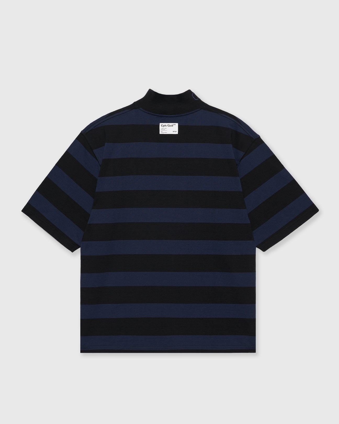 SCHOTT × CAPTAINS HELM GOLF #BORDER MOCK NECK TEE - BLACK x