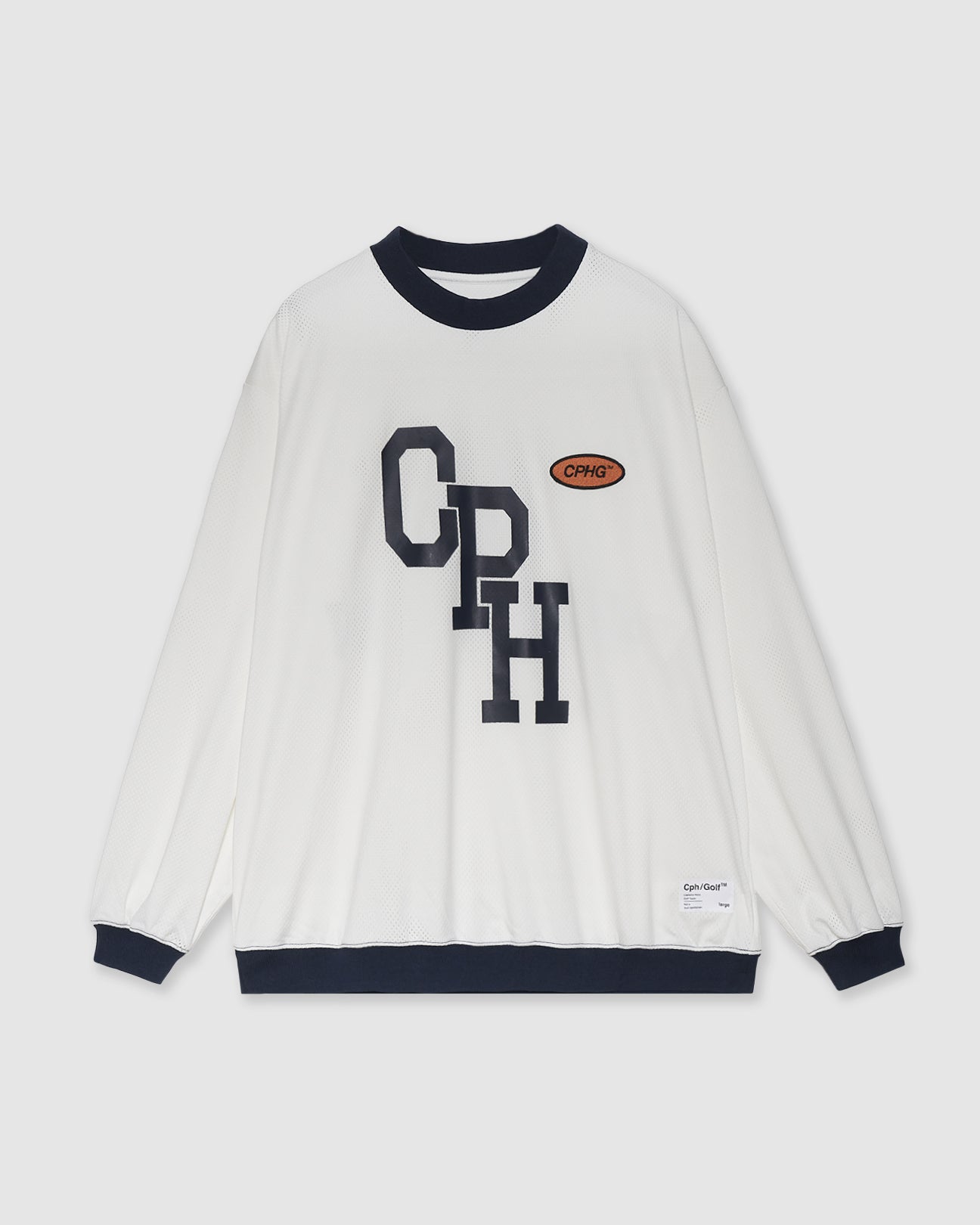 CAPTAINS HELM GOLF DOUBLE MESH TEE ＸＬ DOUBLE MESH L/S TEE - WHITE - – Cph/Golf™︎