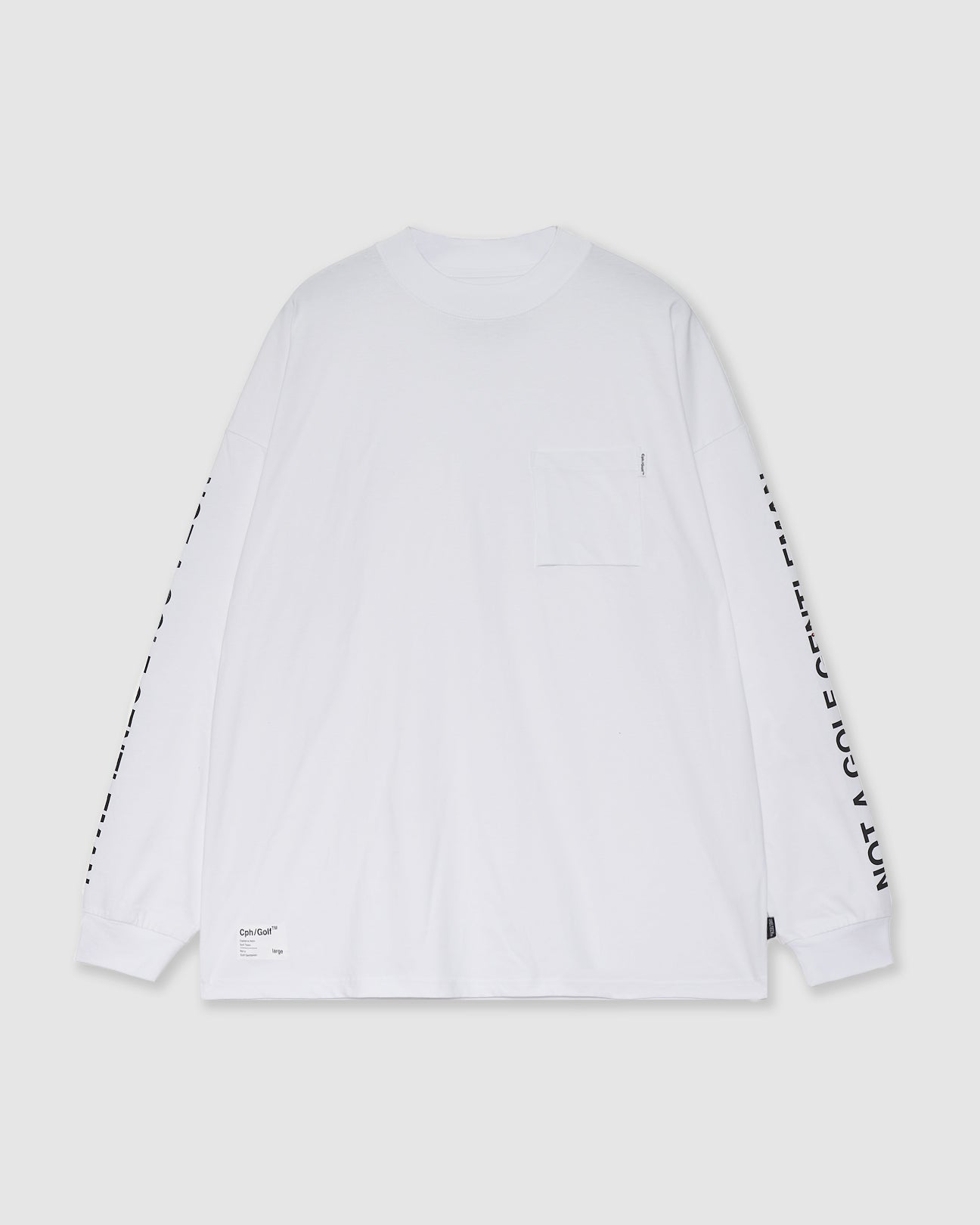 SHELTECH® #GENTLEMAN MOCK NECK L/S TEE - WHITE - – Cph/Golf™︎
