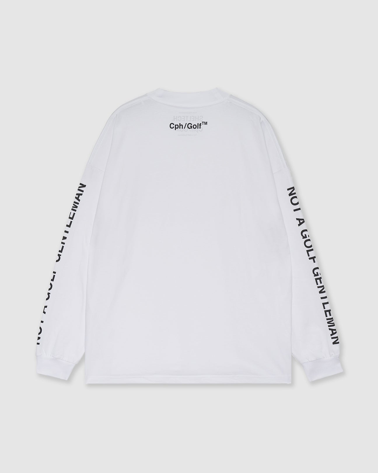 SHELTECH® #GENTLEMAN MOCK NECK L/S TEE - WHITE - – Cph/Golf™︎