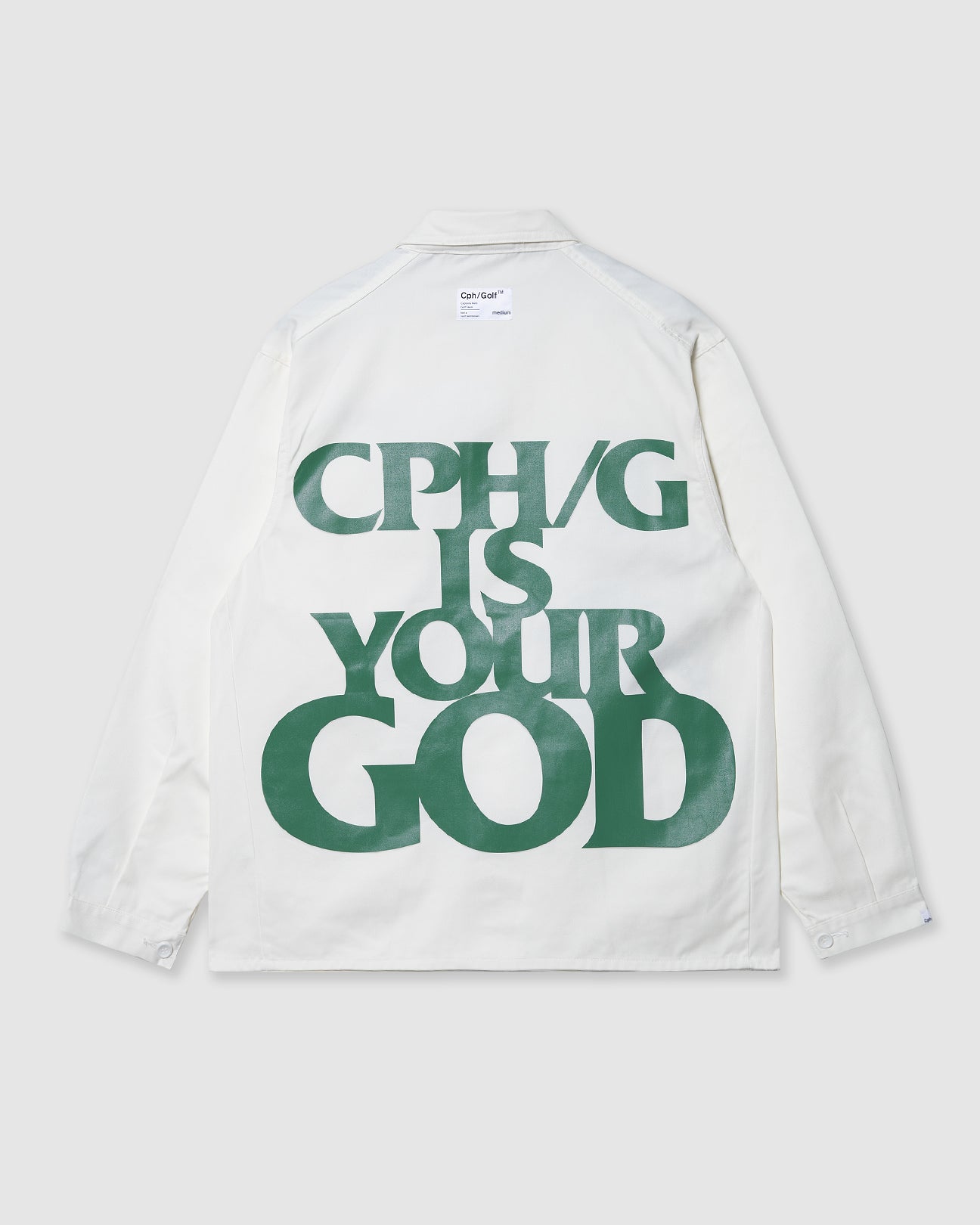 STUDIO33 × Cph/Golf™ #YOUR GOD COVERALLS JKT - WHITE - – Cph STUDIO33 × Cph/Golf™ #YOUR GOD COVERALLS JKT - WHITE - – Cph