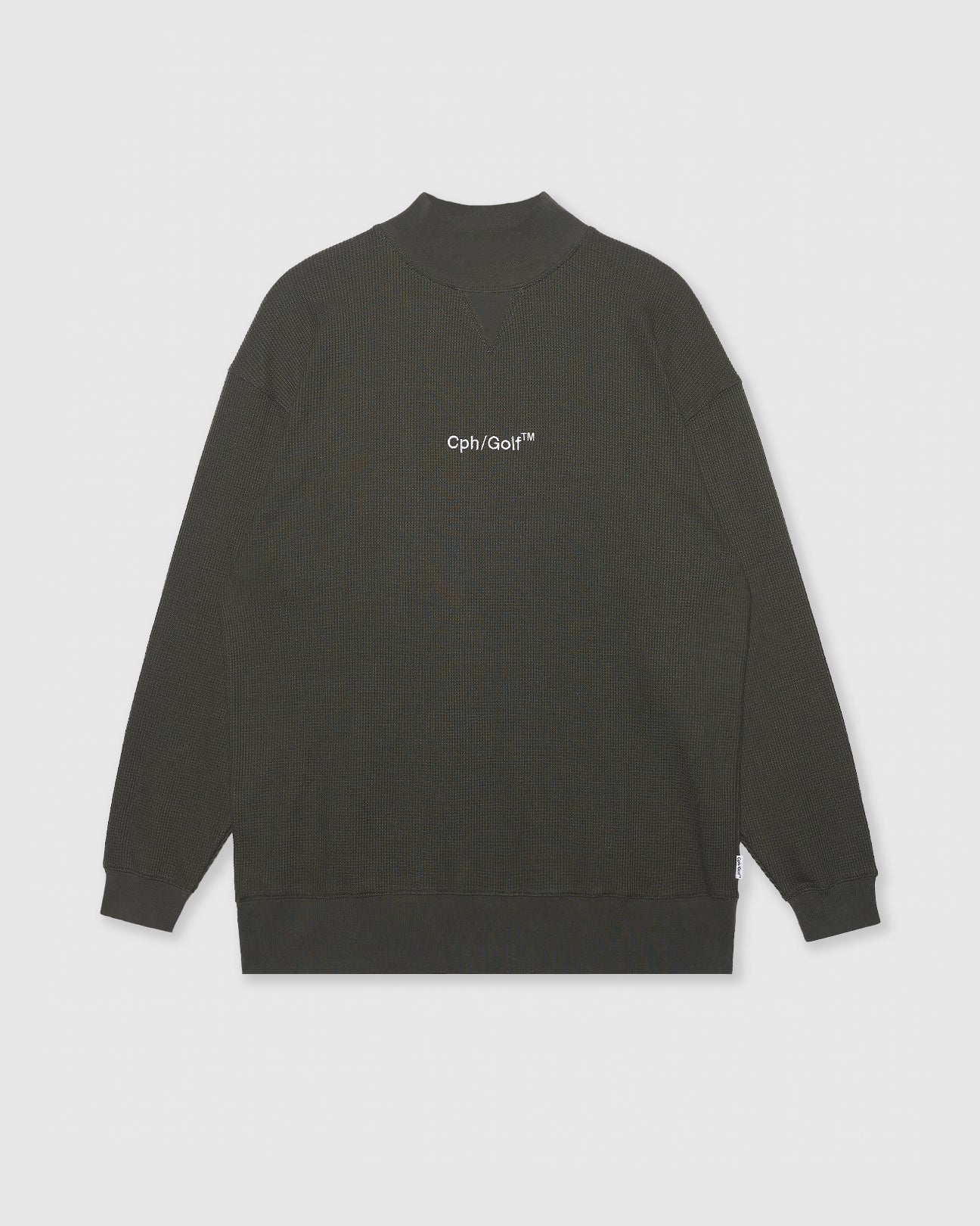 CPH/GOLF #JACQUARD MOCK NECK LS TEE Captains Helm MOCK NECK