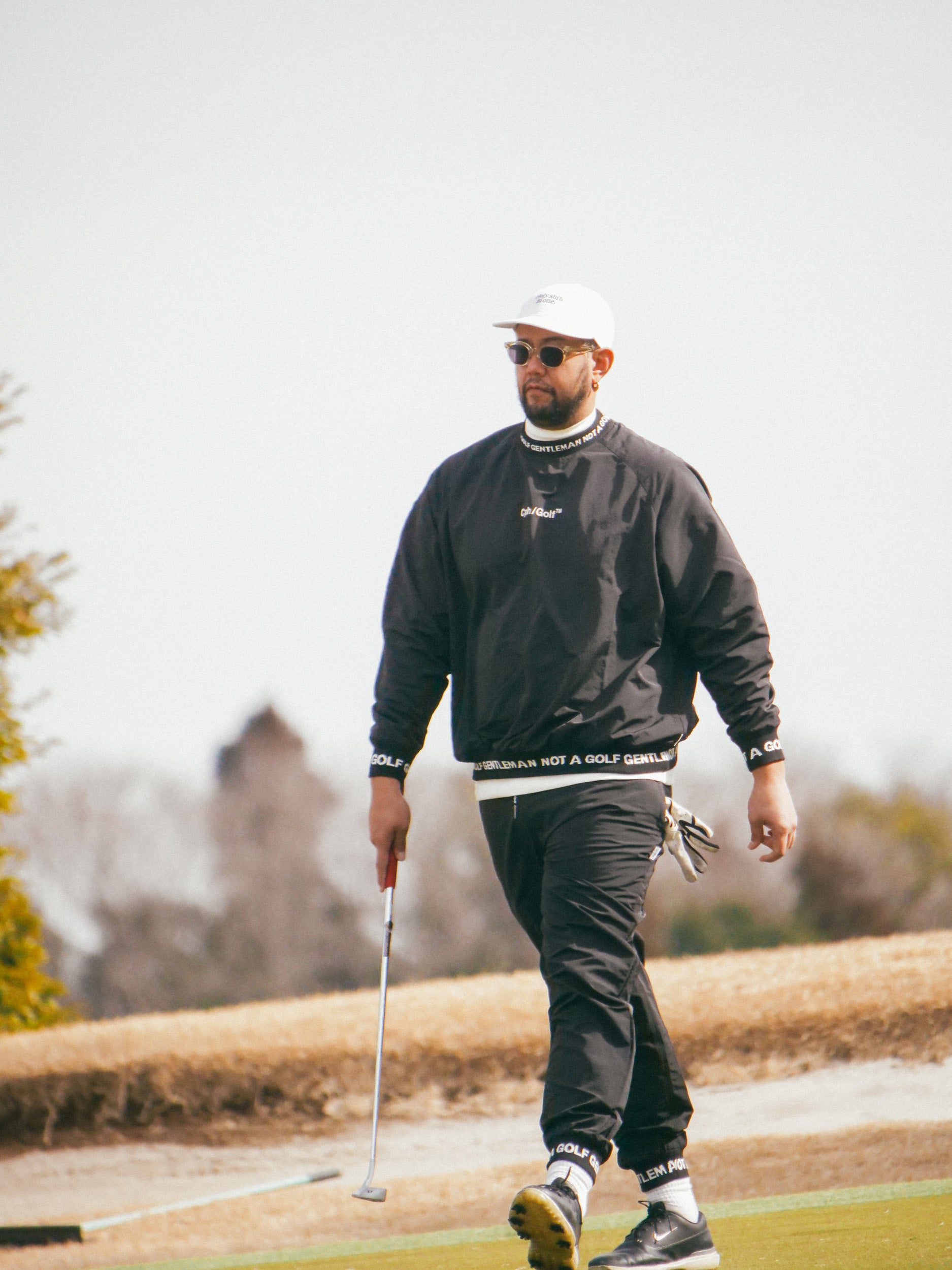 CHG22-SS-J02 #GENTLEMAN NYLON P/O JACKET - BLACK - – Cph/Golf™︎