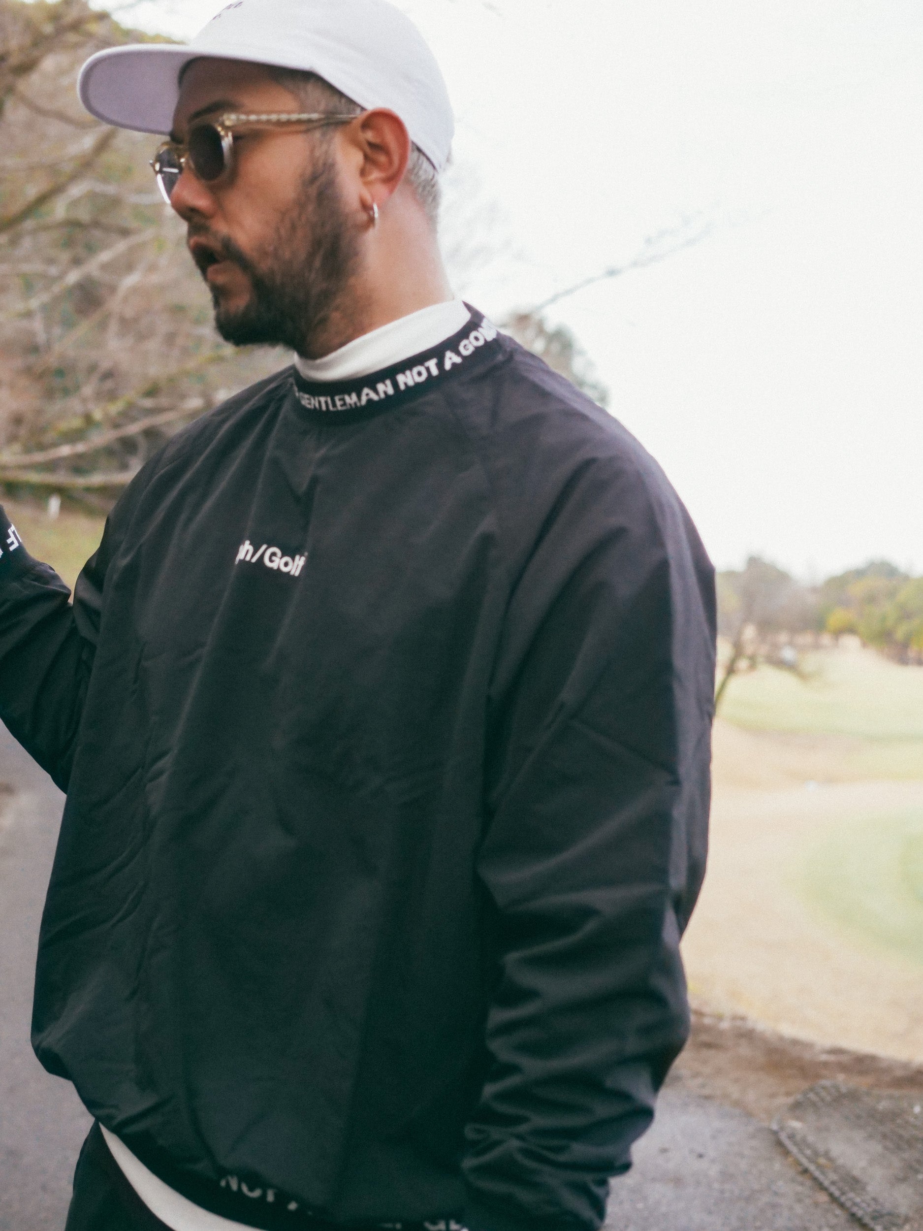 CHG22-SS-J02 #GENTLEMAN NYLON P/O JACKET - BLACK - – Cph/Golf™︎