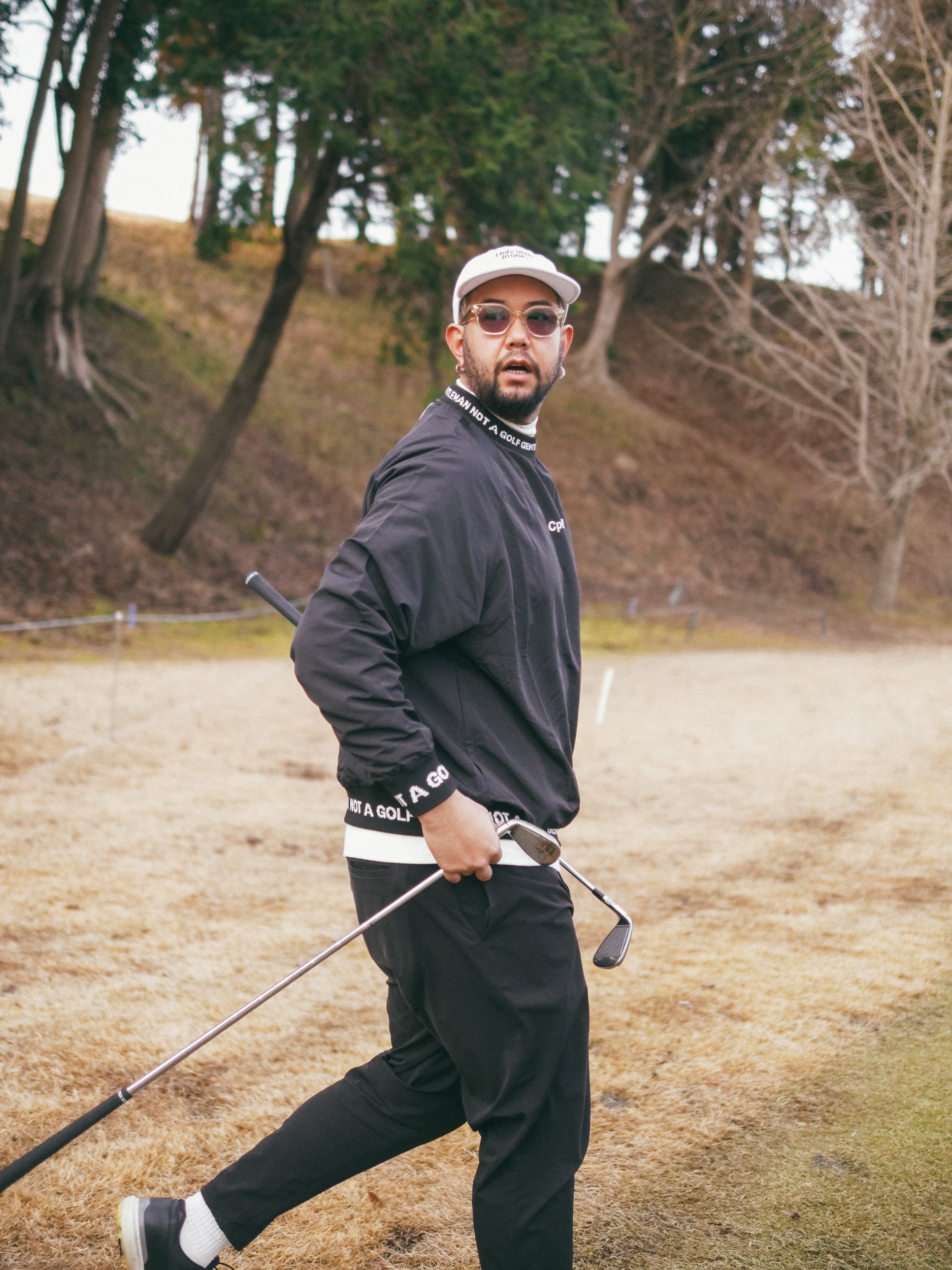 Cph/Golf #GENTLEMAN P/O JACKET ブラックL CHG22-SS-J02 #GENTLEMAN NYLON P/O JACKET - BLACK - – Cph/Golf™︎