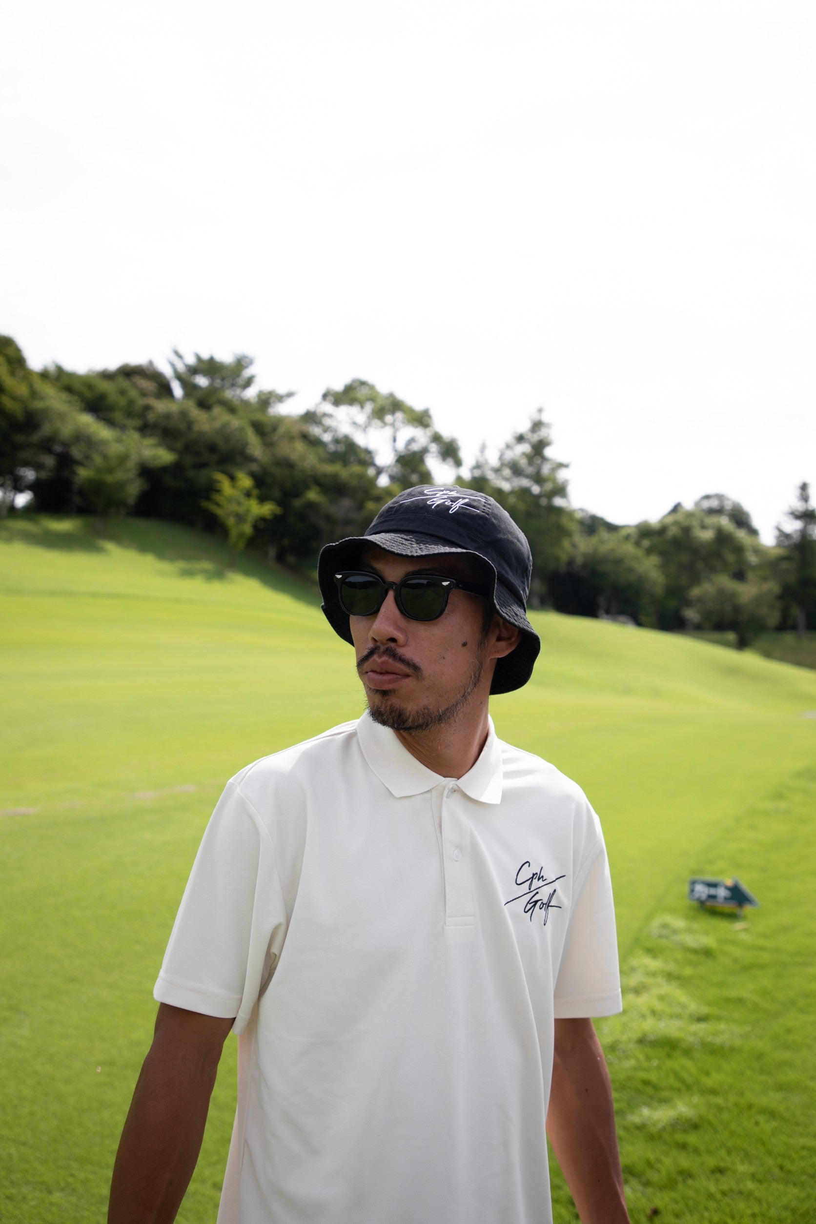 【CaptainsHelmGolf】SLASH LOGO SUMMER POLO SLASH LOGO SUMMER POLO- BLACK - – Cph/Golf™︎