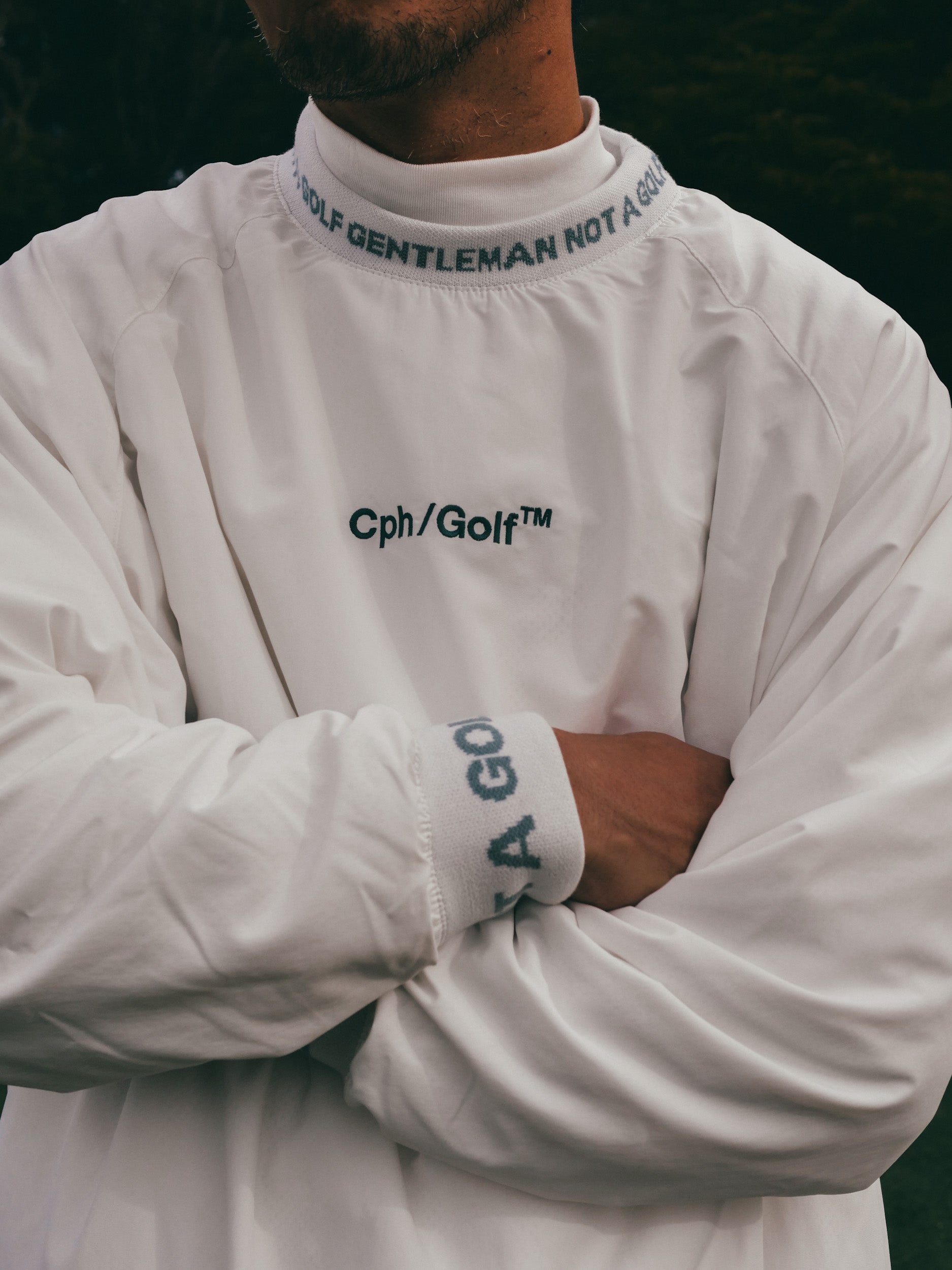CHG22-SS-J02 #GENTLEMAN NYLON P/O JACKET - WHITE - – Cph/Golf™︎
