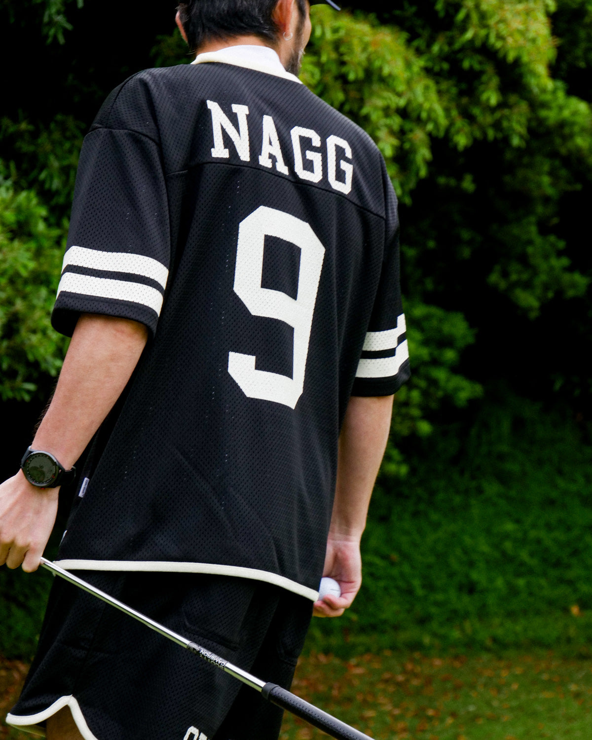 CAPTAINS HELM GOLF DOUBLE MESH TEE ＸＬ Cph/Golf™️ #NAGG DOUBLE MESH TEE - BLACK - – Cph/Golf™︎