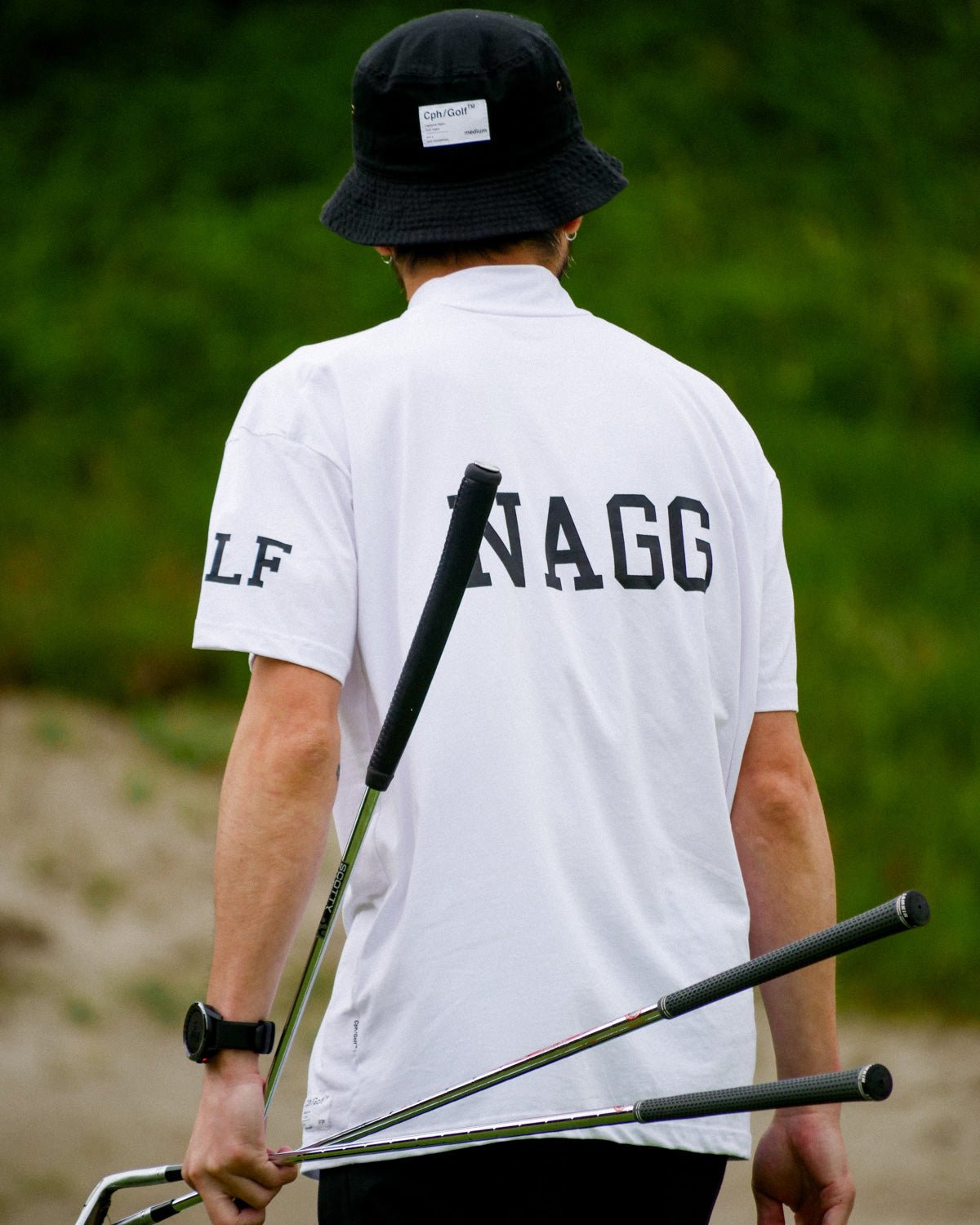Cph/Golf™️ #NAGG MOCK NECK TEE - WHITE - – Cph/Golf™︎