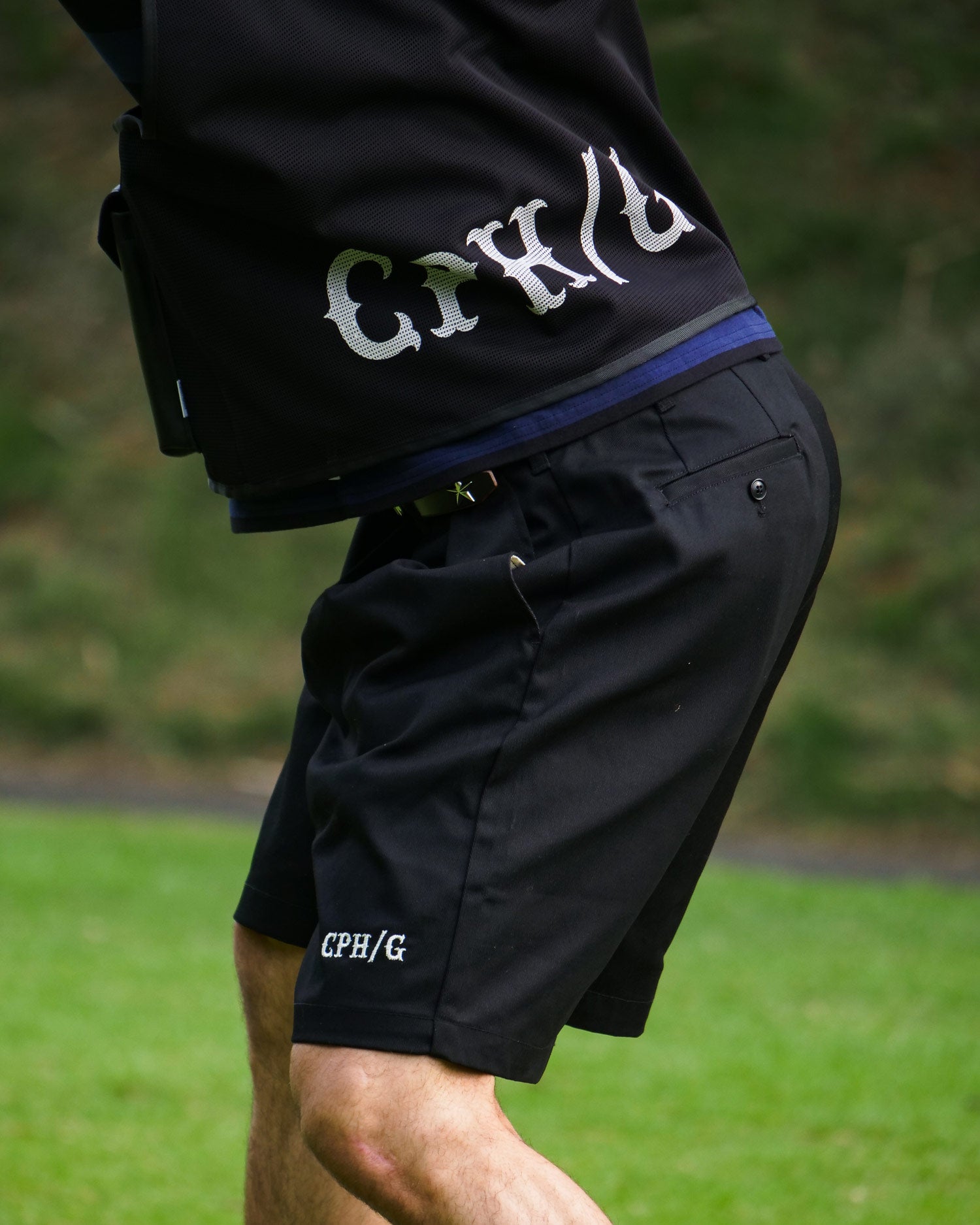 SCHOTT × CAPTAINS HELM GOLF #WIDE CHINO SHORTS - BLACK - – Cph/Golf™︎