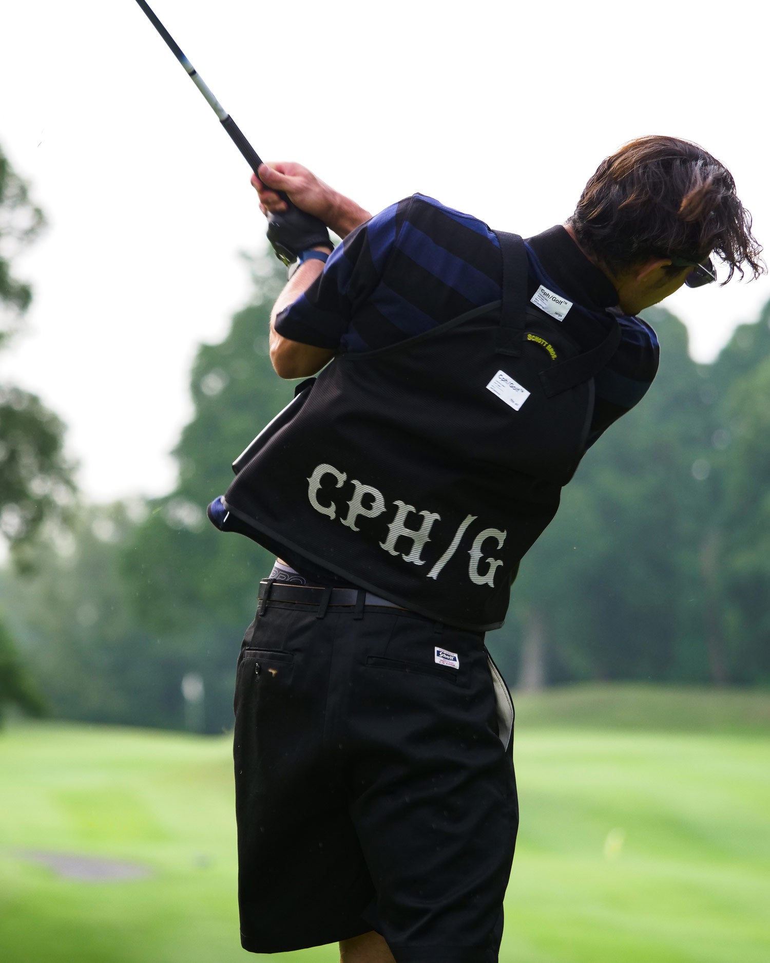 SCHOTT × CAPTAINS HELM GOLF #WIDE CHINO SHORTS - BLACK - – Cph/Golf™︎