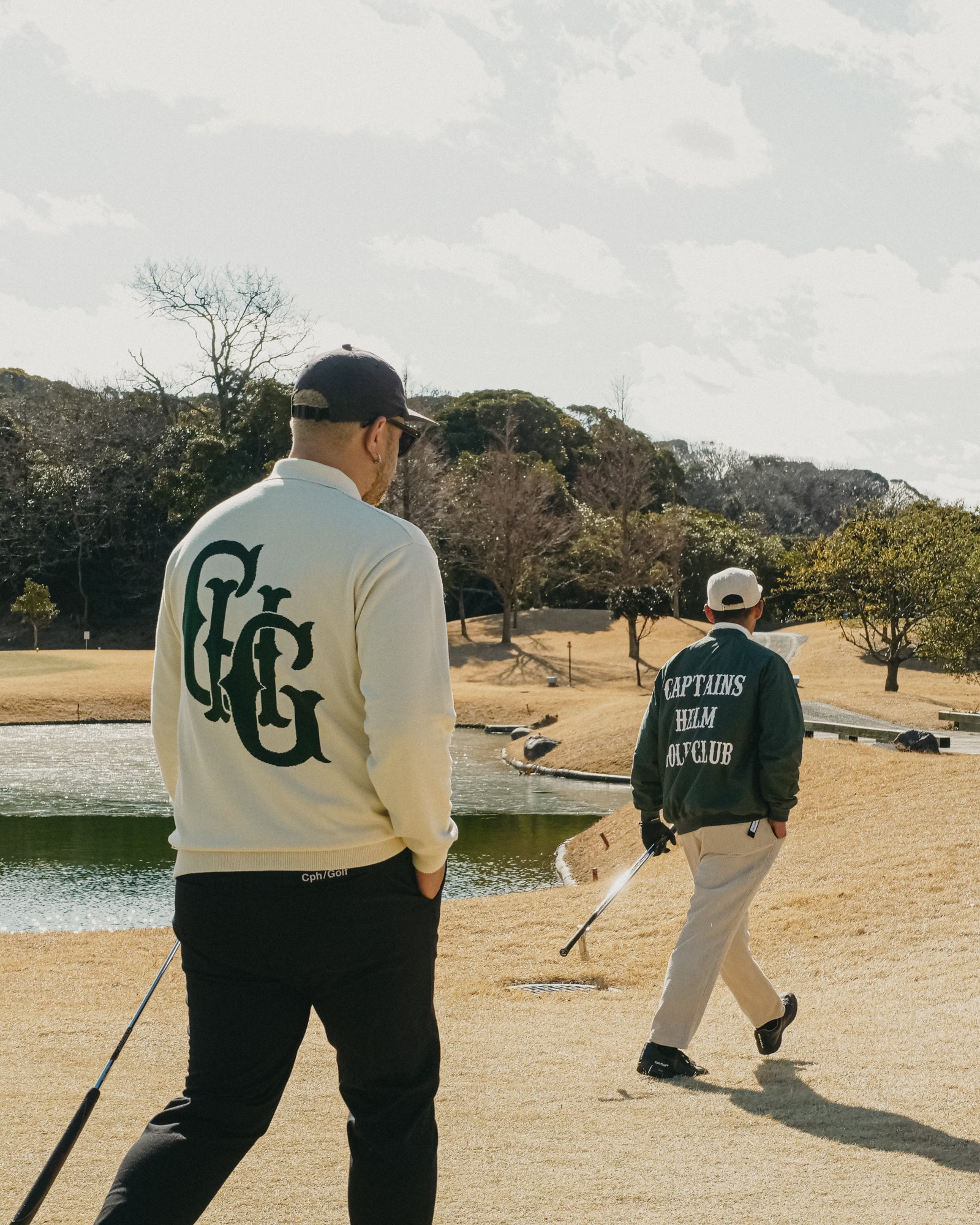 CLUB JACQUARD LS POLO - WHITE - – Cph/Golf™︎
