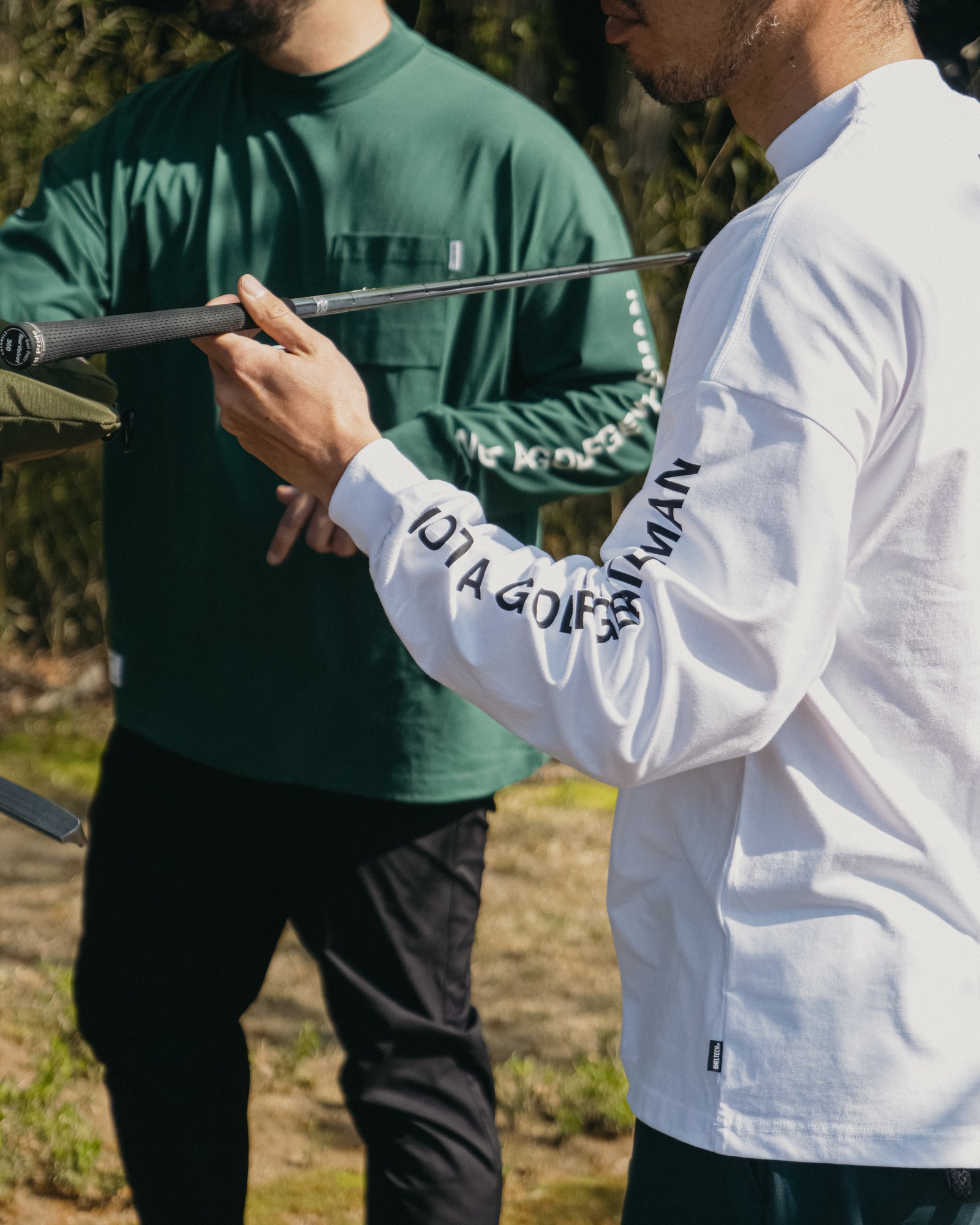 SHELTECH® #GENTLEMAN MOCK NECK L/S TEE - WHITE - – Cph/Golf™︎