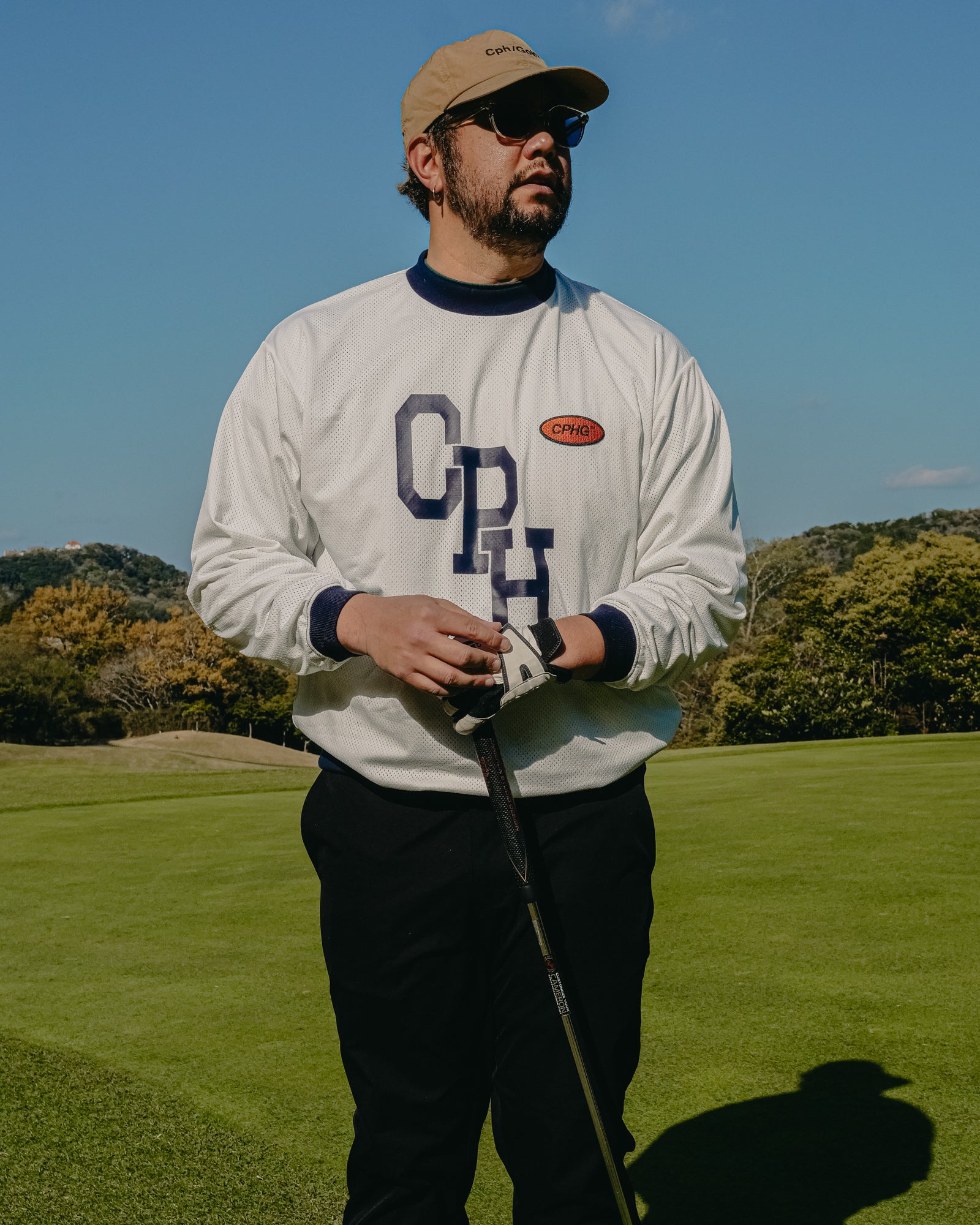 DOUBLE MESH L/S TEE - WHITE - – Cph/Golf™︎