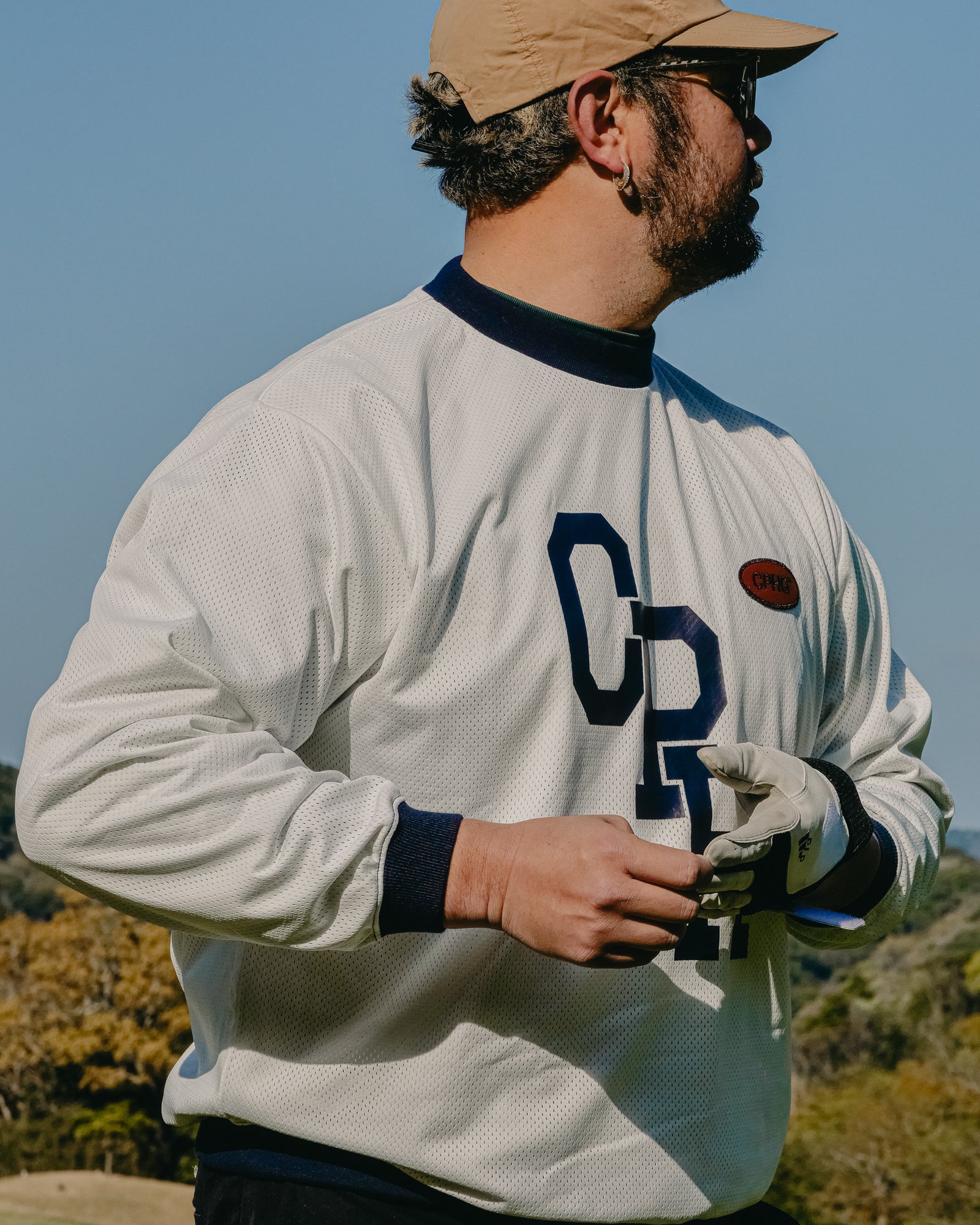 DOUBLE MESH L/S TEE - WHITE - – Cph/Golf™︎