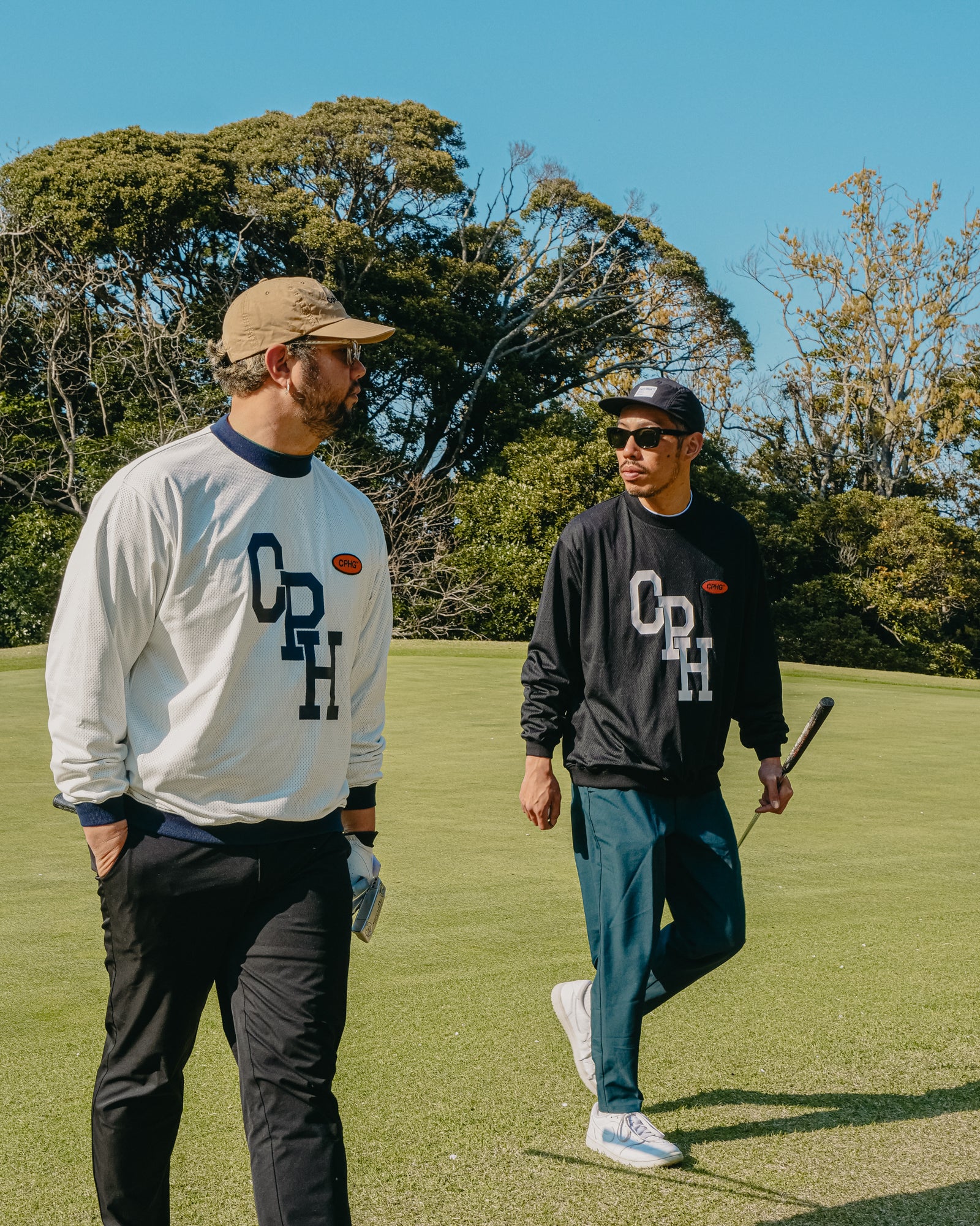 DOUBLE MESH L/S TEE - WHITE - – Cph/Golf™︎