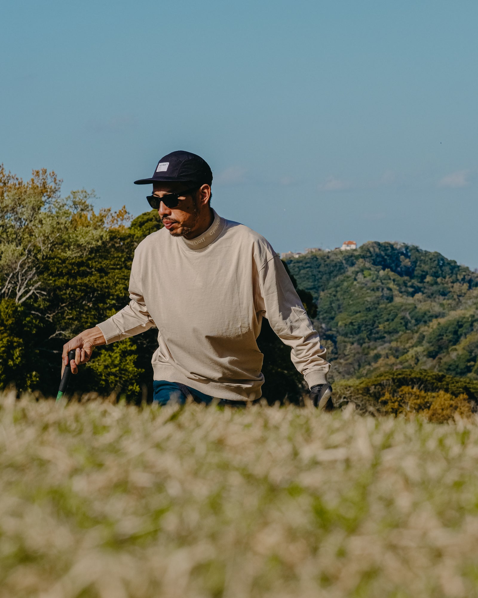 JACQUARD MOCK L/S TEE - WHITE - – Cph/Golf™︎