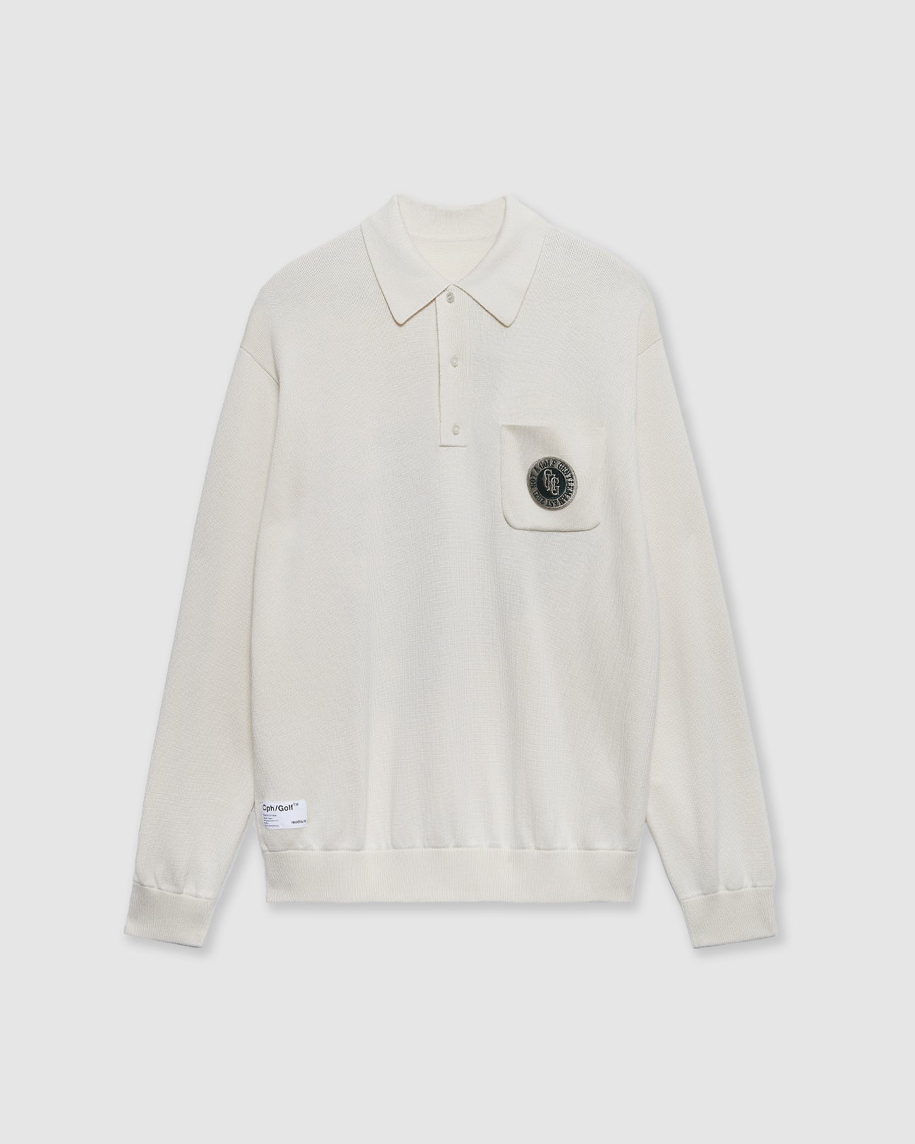 Captains Helm Golf JACQUARD LS POLO Lサイズ CLUB JACQUARD LS POLO - WHITE - – Cph/Golf™︎
