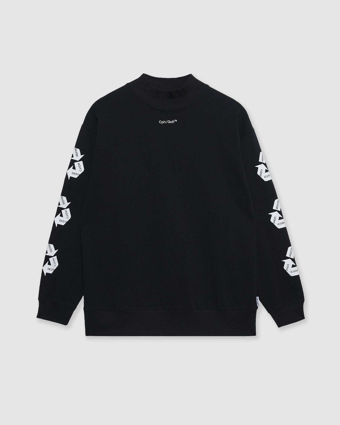 SWING-CYCLE LOGO MOCK NECK LS TEE - BLACK - – Cph/Golf™︎