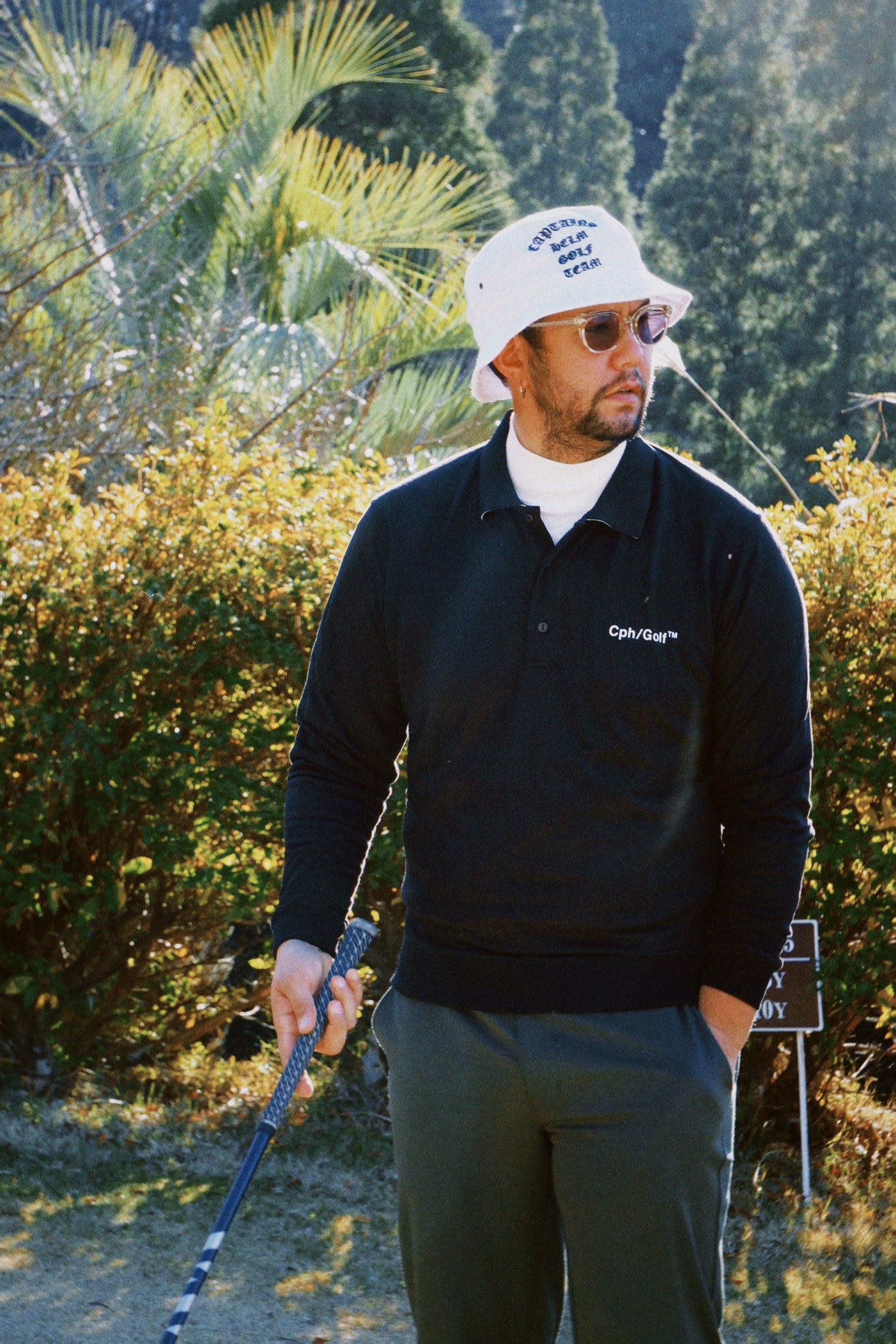 CHG21-AW-T06 #Cph/Golf TM L/S POLO - BLACK - – Cph/Golf™︎