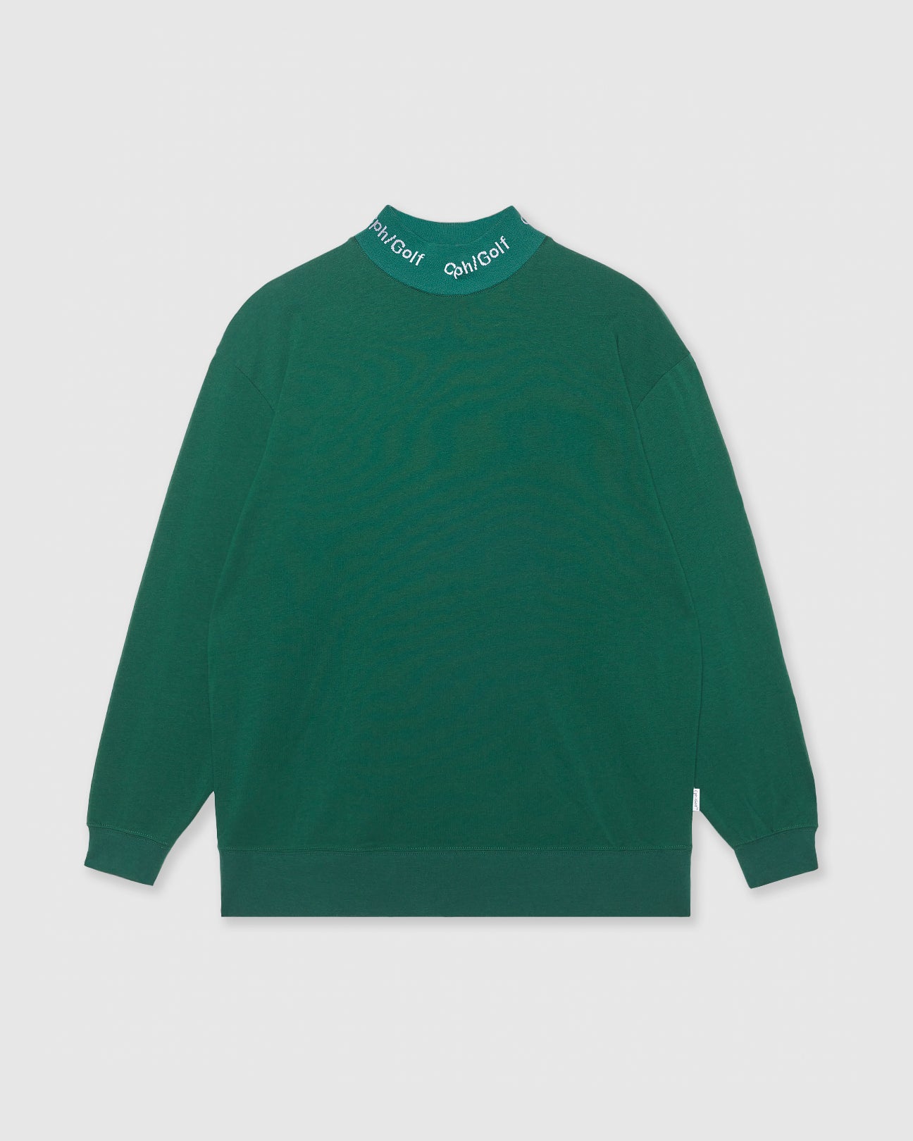 JACQUARD LOGO MOCK NECK LS TEE - GREEN - – Cph/Golf™︎