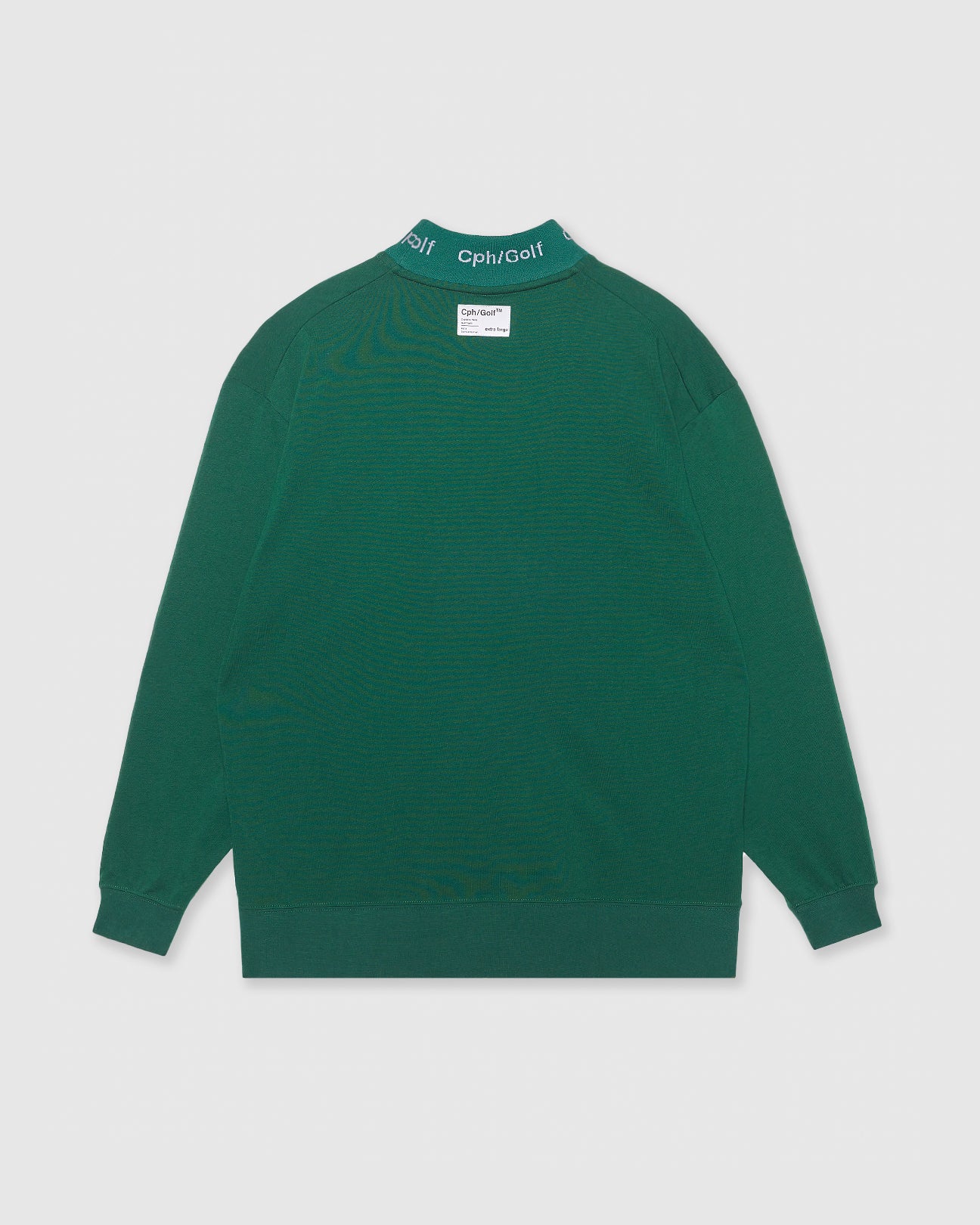 JACQUARD LOGO MOCK NECK LS TEE - GREEN - – Cph/Golf™︎